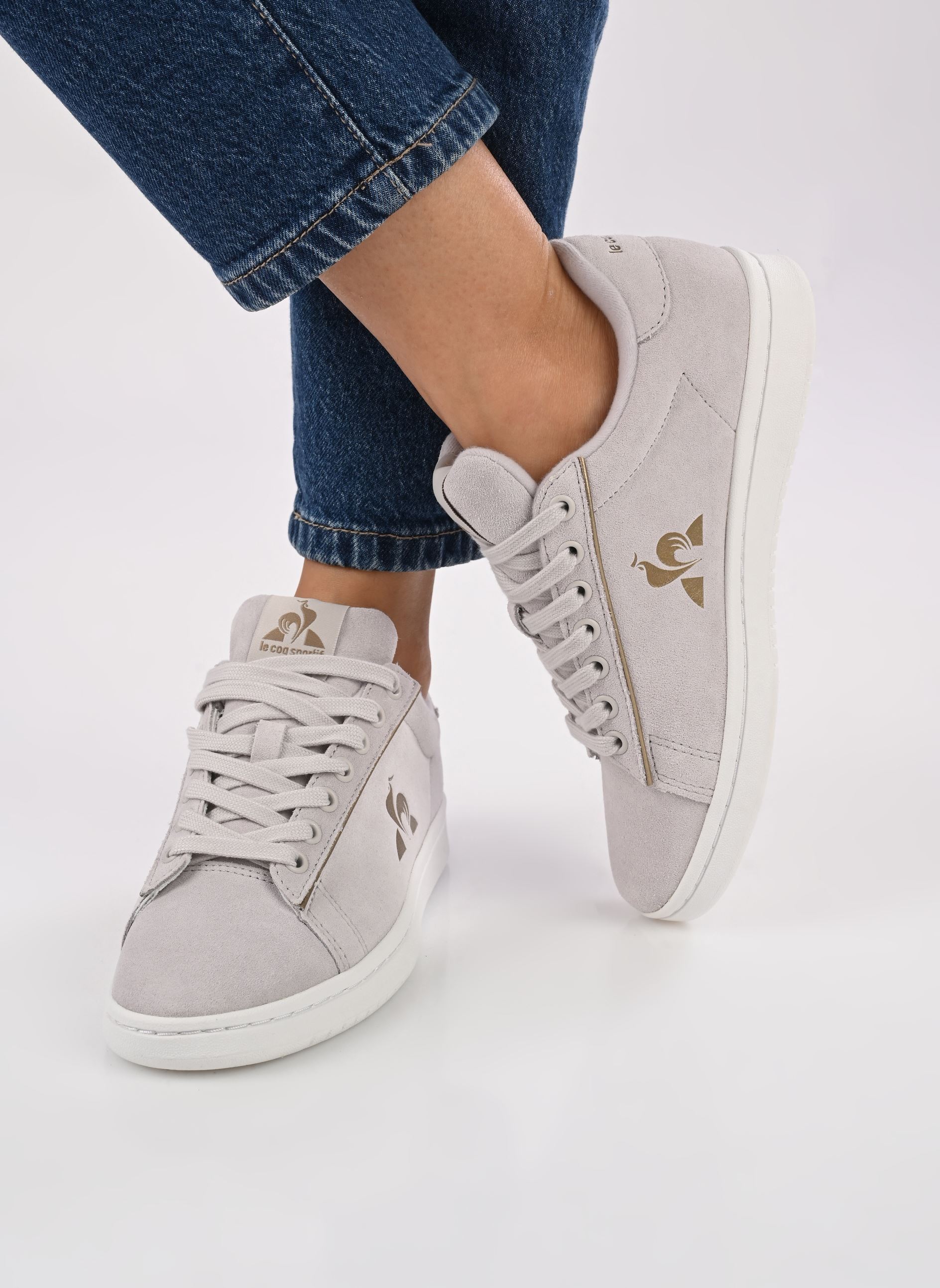 Sneaker LCS COURT CLEAN SUEDE W damen rosa Le Coq Sportif Sneaker LCS COURT CLEAN SUEDE W damen rosa wind chime/ old brass