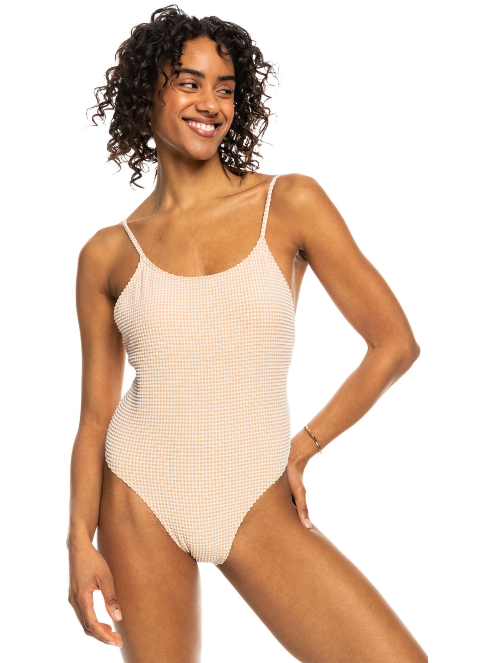 Einteiler Gingham One Piece damen beige Roxy Einteiler Gingham One Piece damen beige PORCINI
