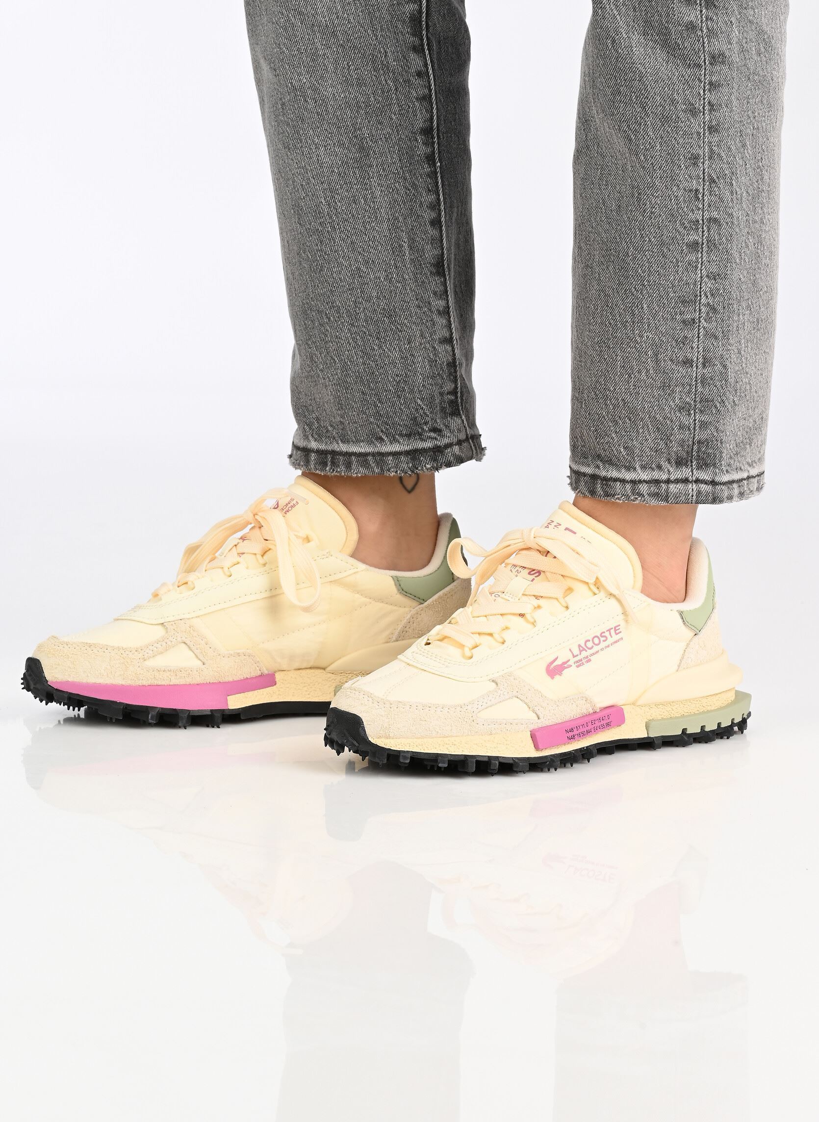 Sport Sneakers Elite Active W dames geel Lacoste Sport Sneakers Elite Active W dames geel OFF WHT/LT KHK
