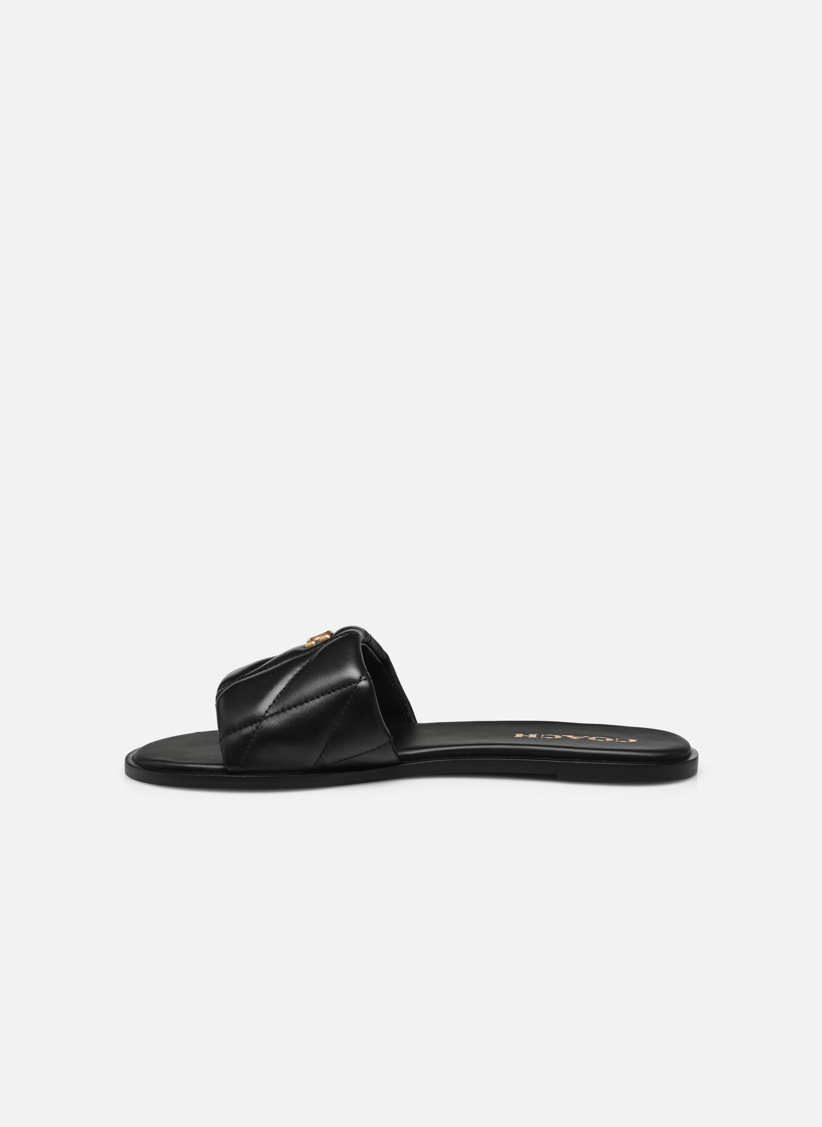 Mules et sabots Holly Quilted Leather Sandal femme noir Coach Mules et sabots Holly Quilted Leather Sandal femme noir BLACK