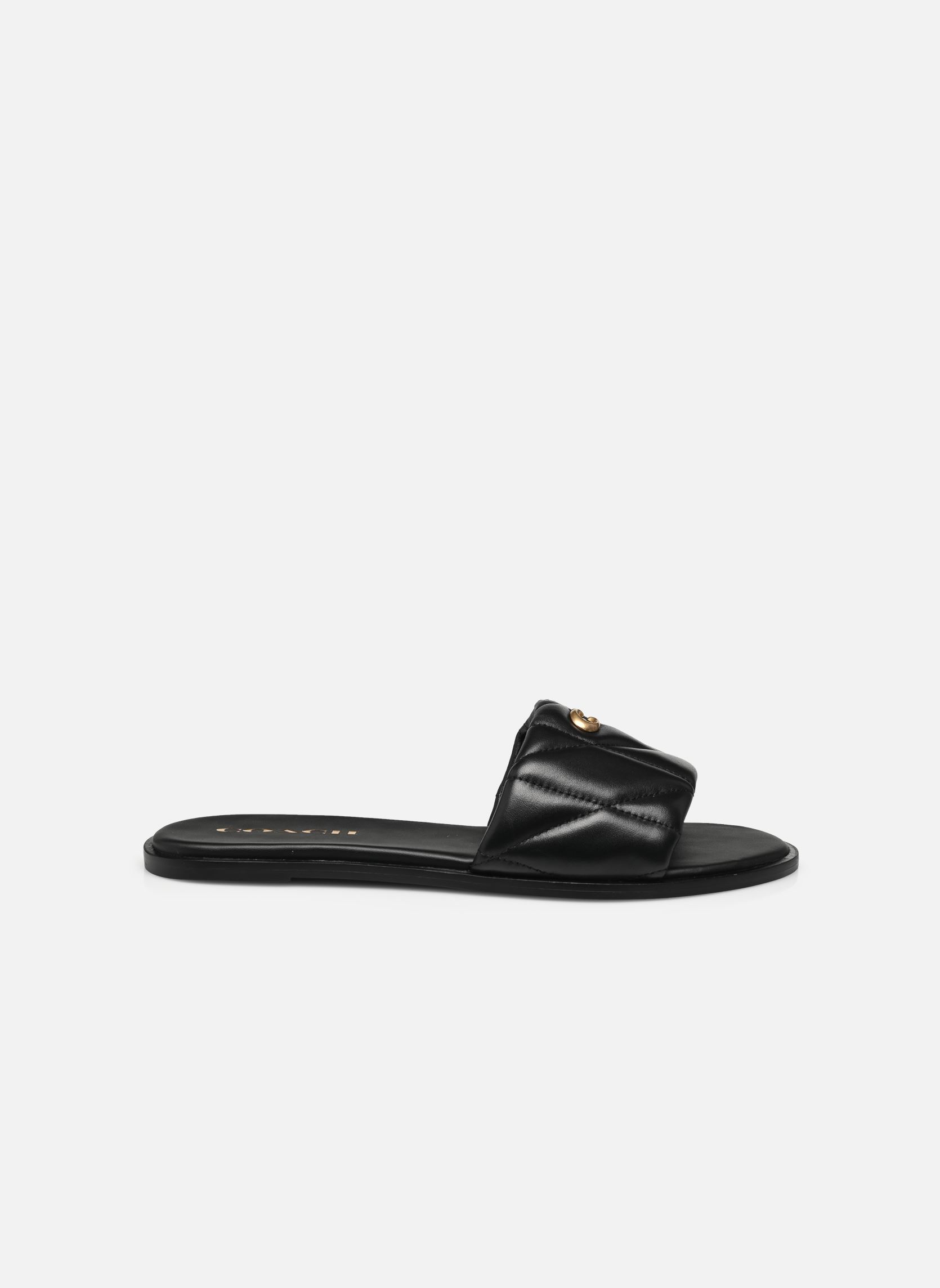 Mules et sabots Holly Quilted Leather Sandal femme noir Coach Mules et sabots Holly Quilted Leather Sandal femme noir BLACK