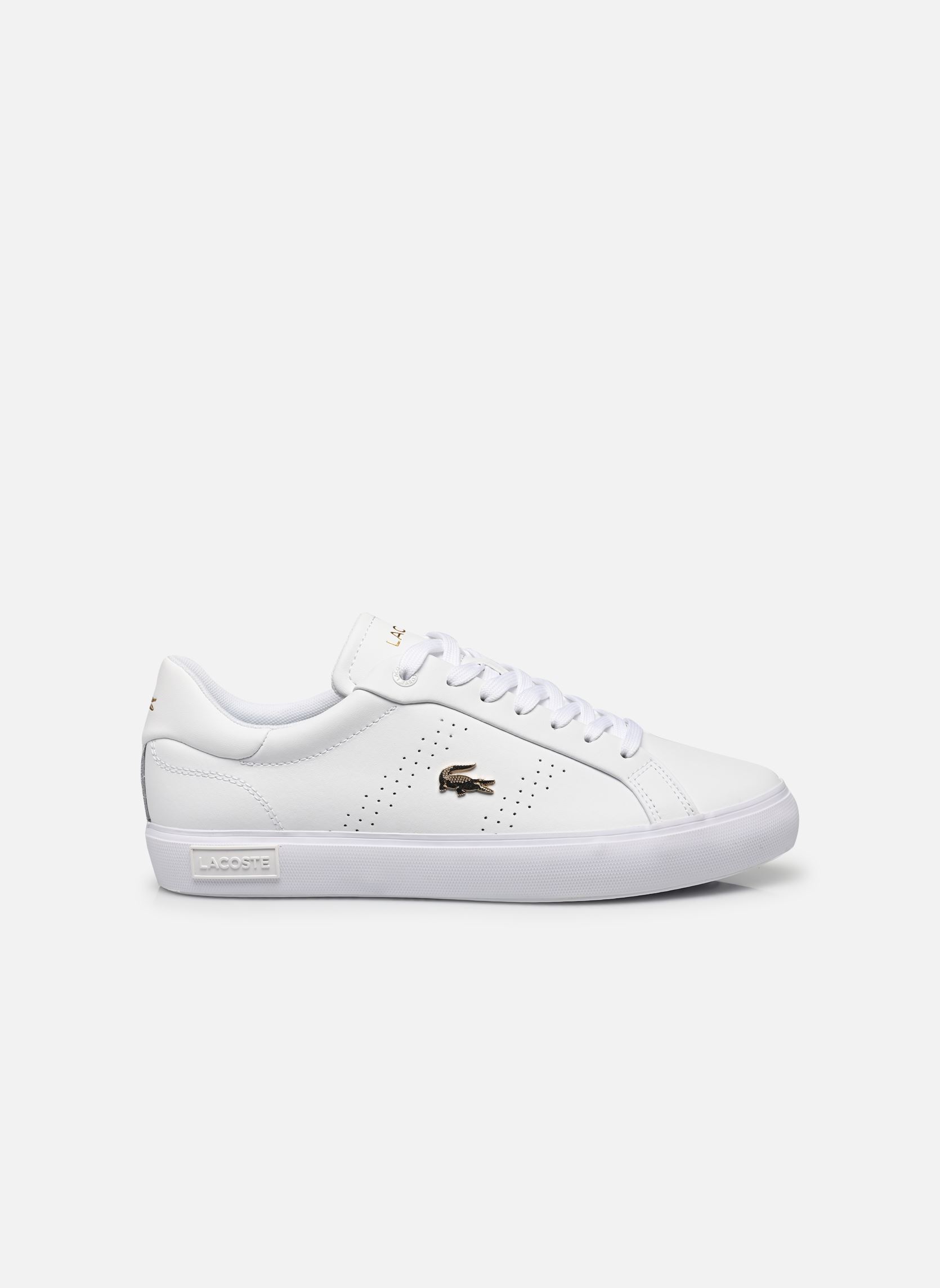 Sneakers Powercourt 2.0 dames wit Lacoste Sneakers Powercourt 2.0 dames wit WHT/GLD