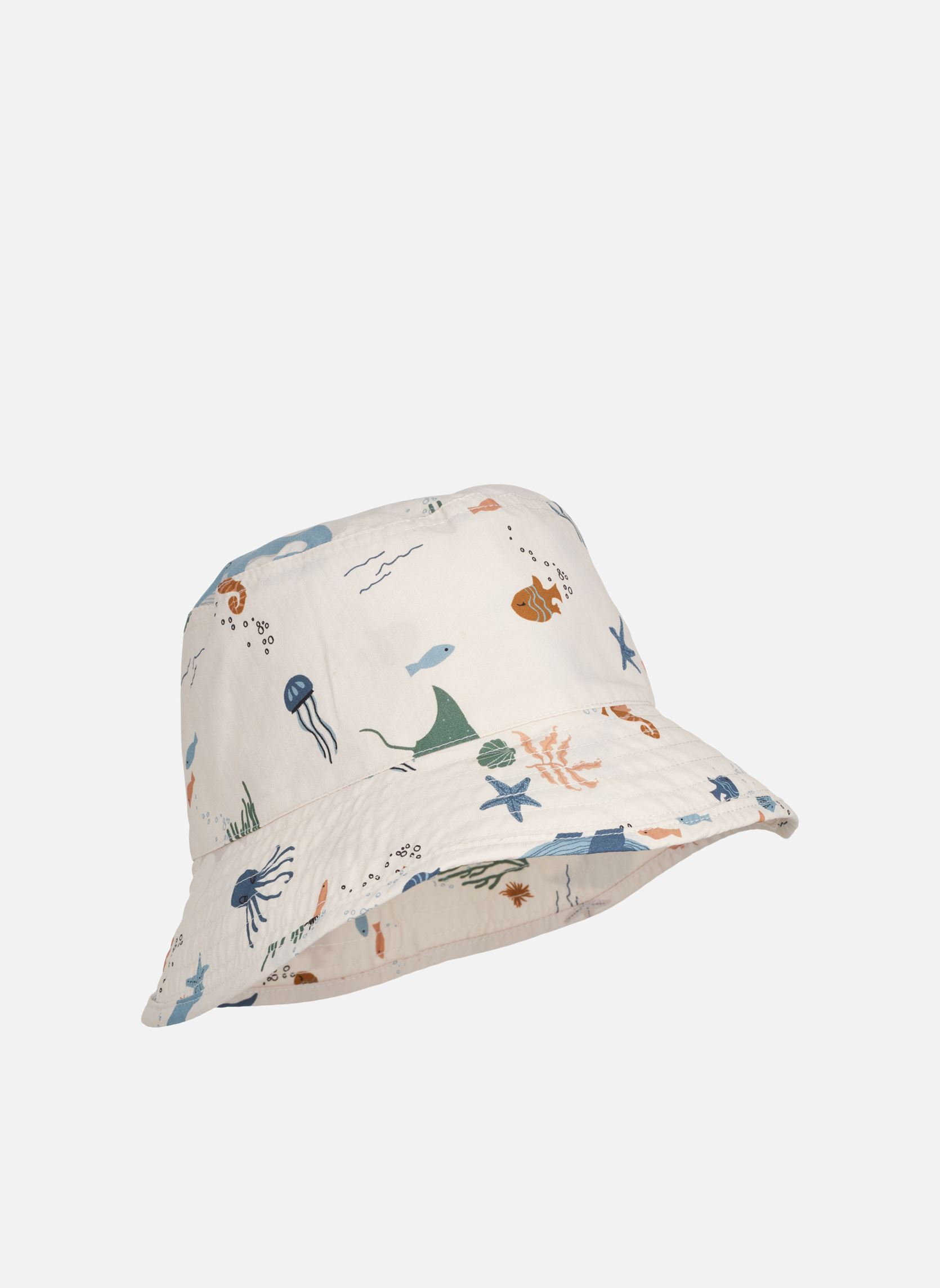 Chapeaux Damon Printed bucket hat blanc Liewood Chapeaux Damon Printed bucket hat blanc SEA CREATURE SANDY