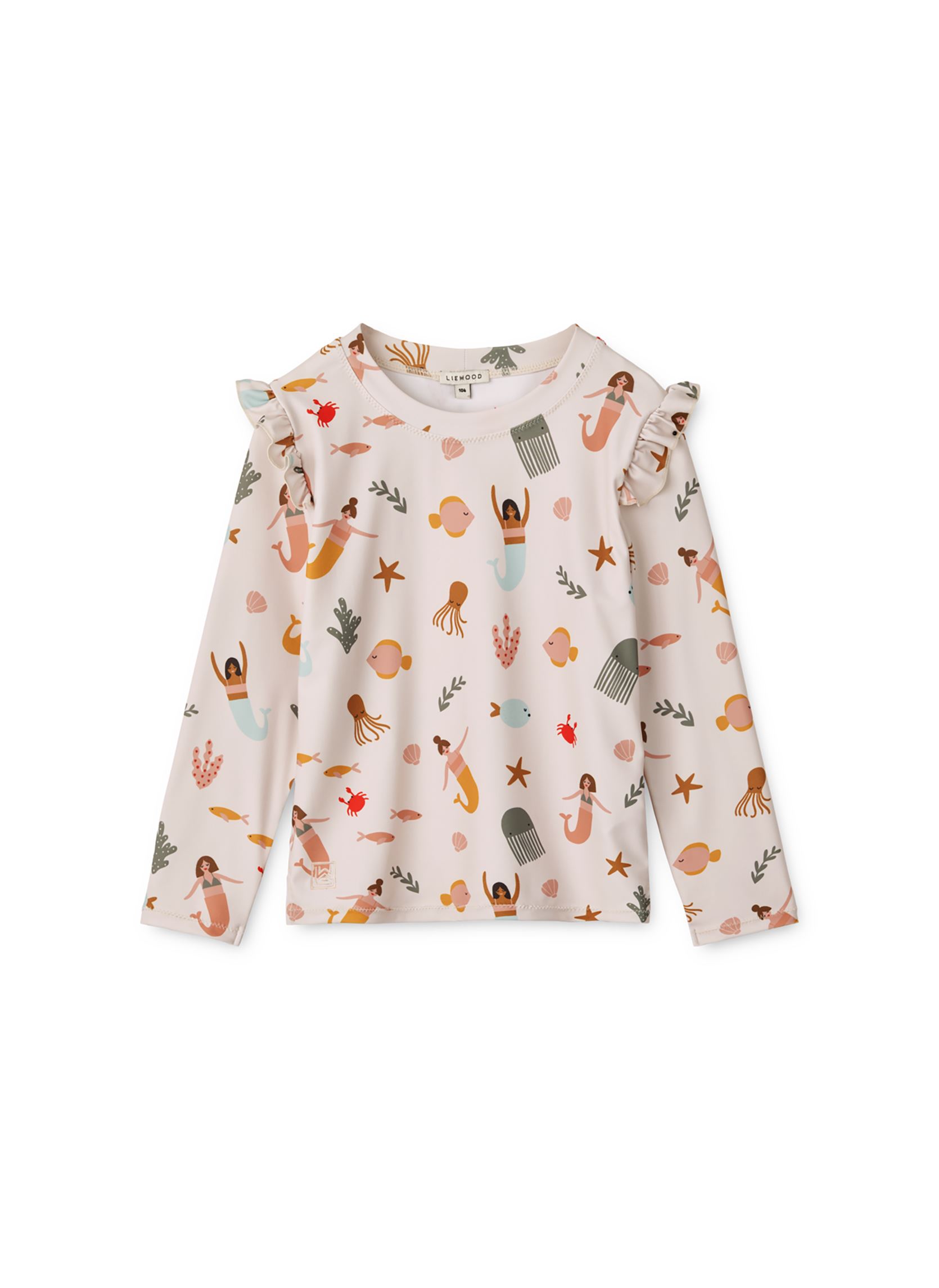 Bikini Tenley Printed Swim Tee meisjes wit Liewood Bikini Tenley Printed Swim Tee meisjes wit MERMAIDS / SANDY