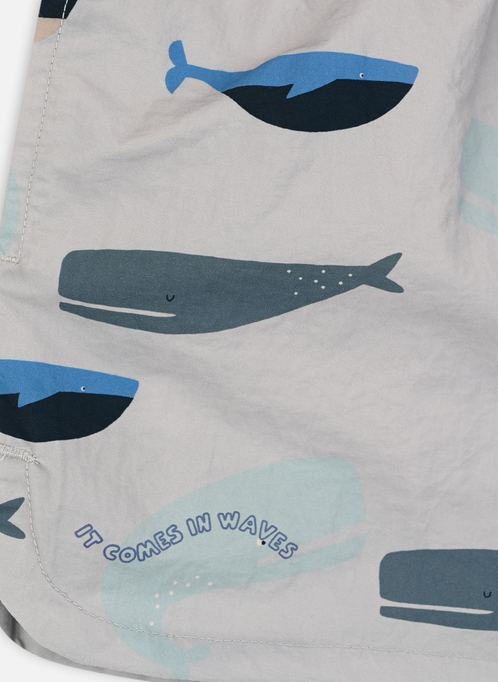 Badeshorts Aiden Printed Board Shorts jungen blau Liewood Badeshorts Aiden Printed Board Shorts jungen blau Whales Cloud blue