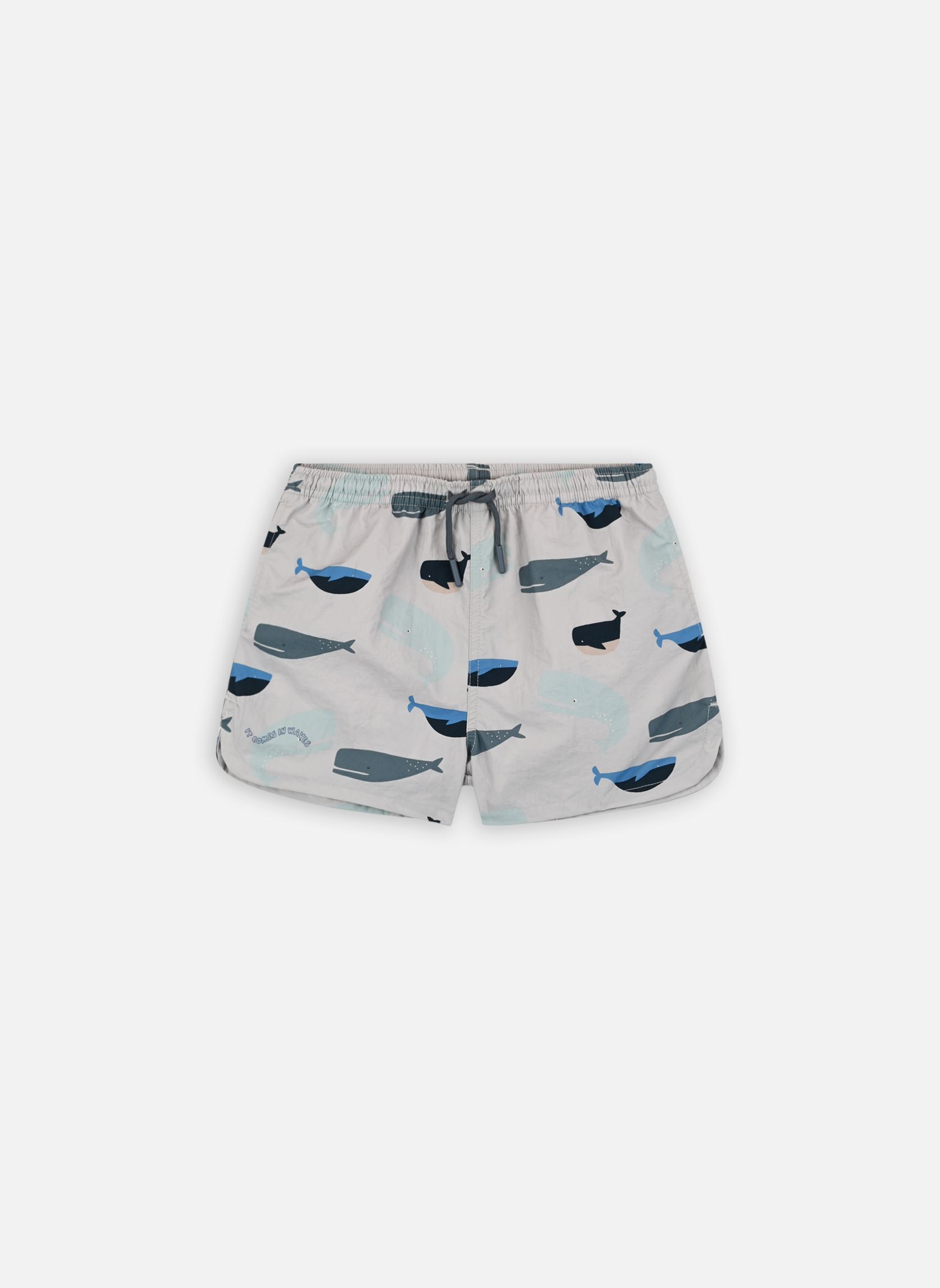 Badeshorts Aiden Printed Board Shorts jungen blau Liewood Badeshorts Aiden Printed Board Shorts jungen blau Whales Cloud blue