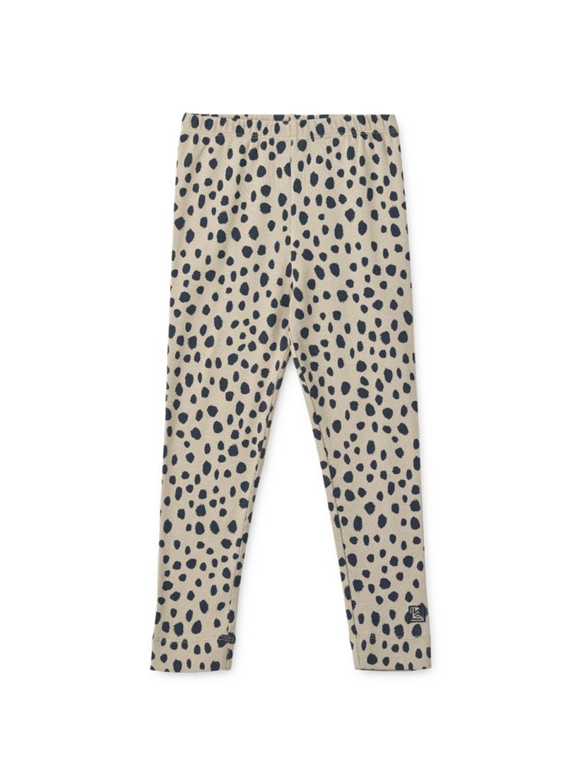 Pantalons Marien Printed Rib Leggings fille blanc Liewood Pantalons Marien Printed Rib Leggings fille blanc LEO SPOTS MIST