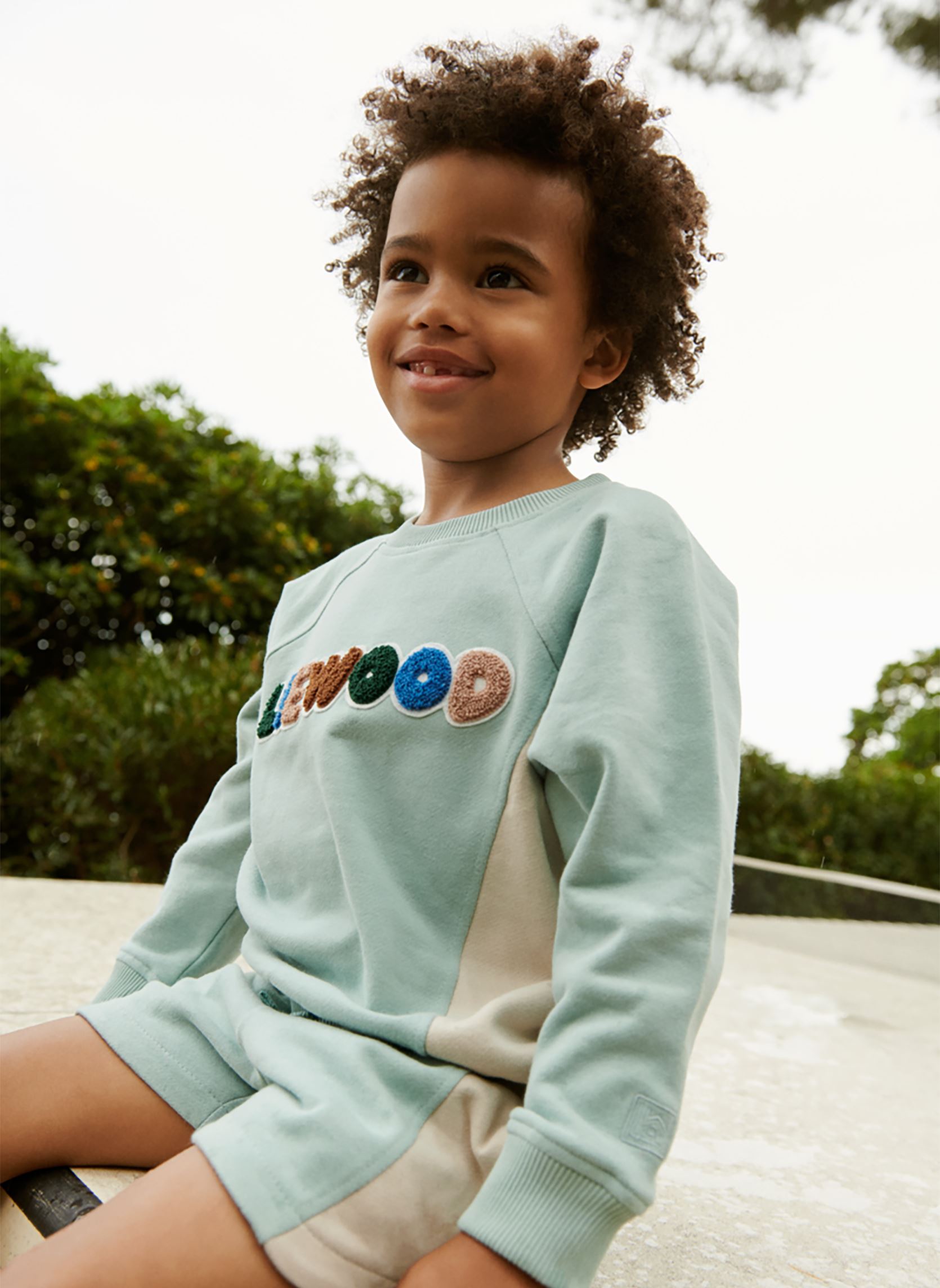 Kapuzenpullover Aude Placement Sweatshirt blau Liewood Kapuzenpullover Aude Placement Sweatshirt blau Ice blue / Sandy