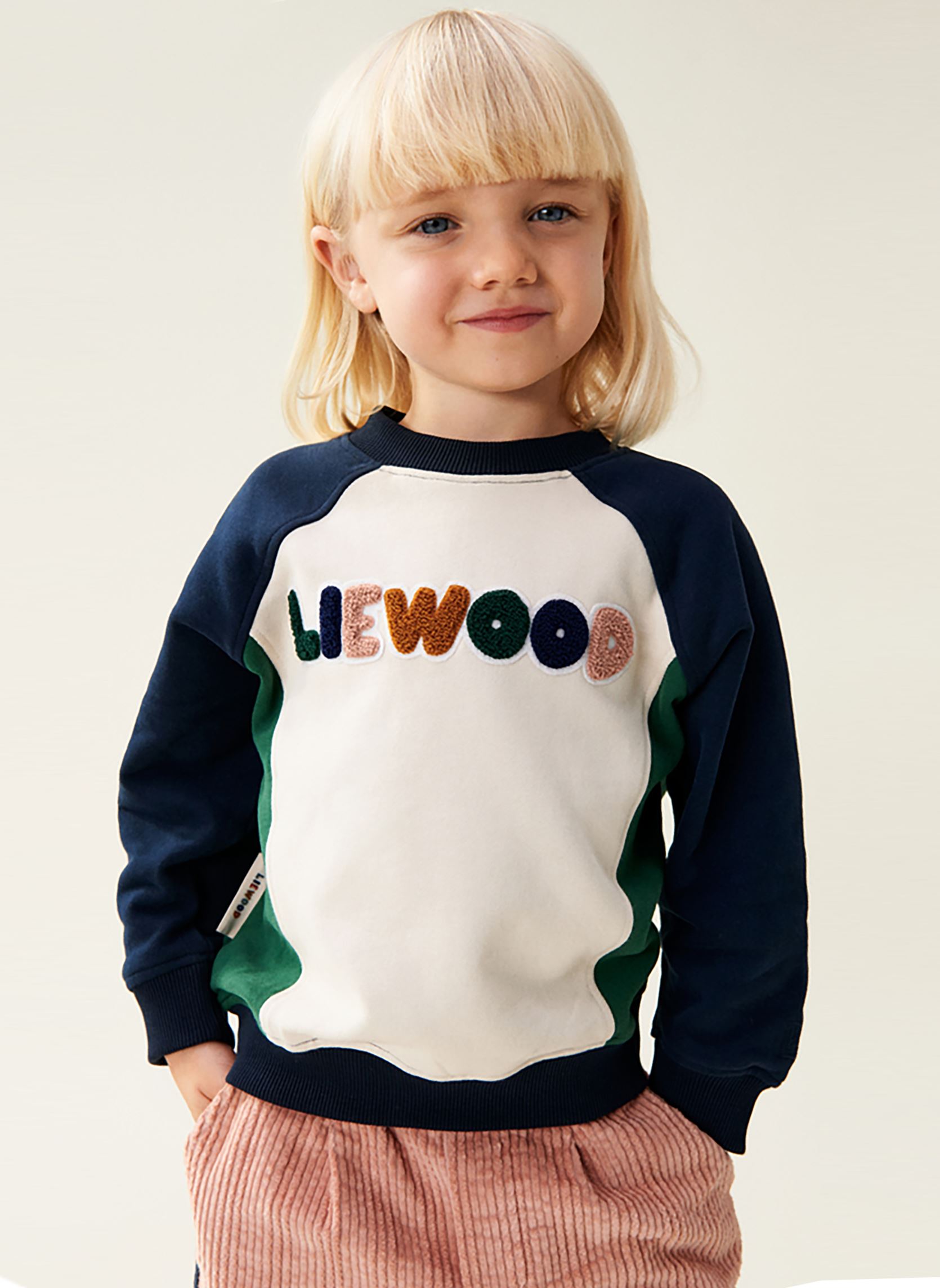 Kapuzenpullover Aude Placement Sweatshirt mehrfarbig Liewood Kapuzenpullover Aude Placement Sweatshirt mehrfarbig Liewood / Sandy
