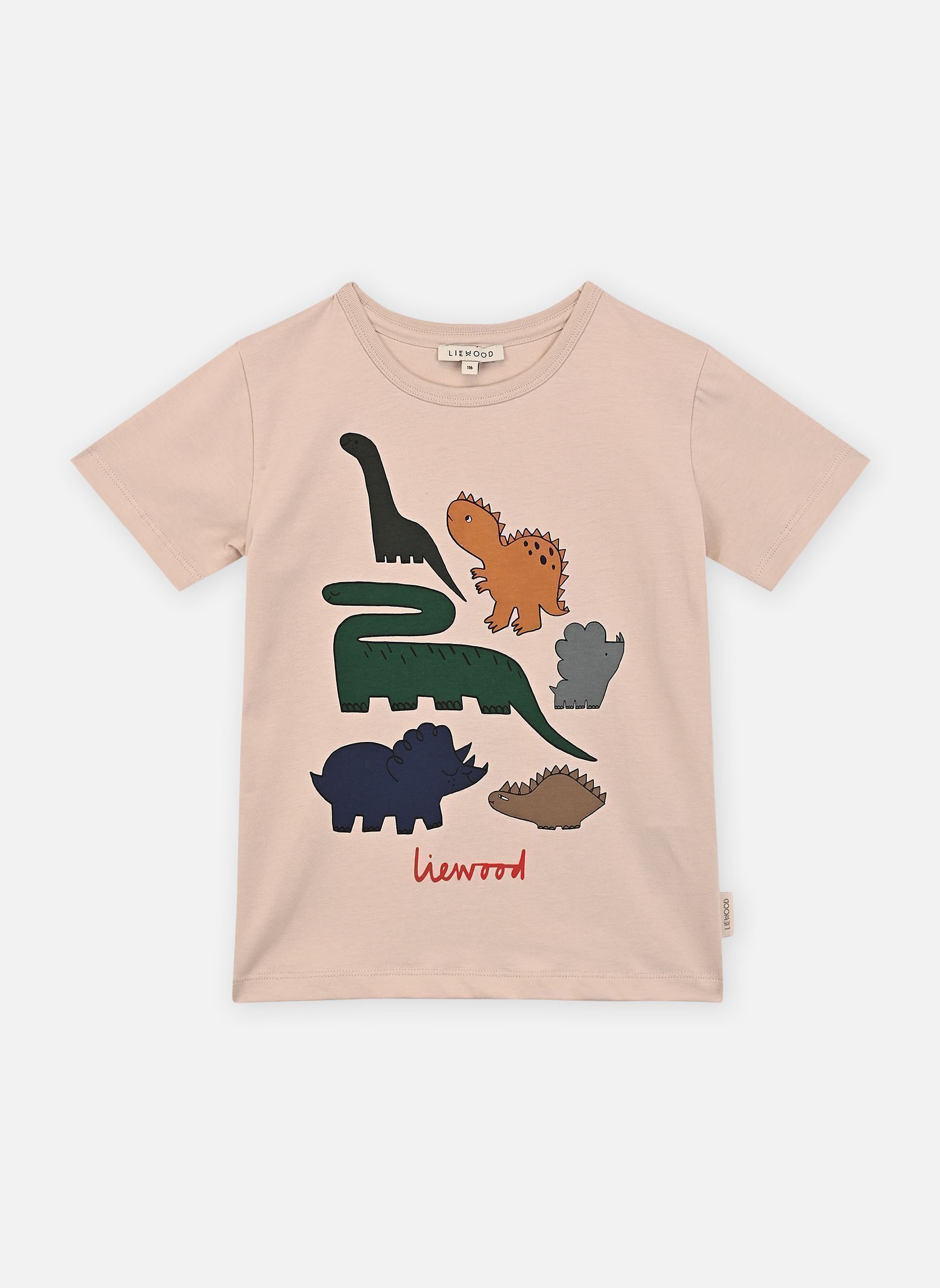 T-shirts met korte mouwen Apia Placement Shortsleeve T-shirt wit Liewood T-shirts met korte mouwen Apia Placement Shortsleeve T-shirt wit Dinosaurs / Sandy