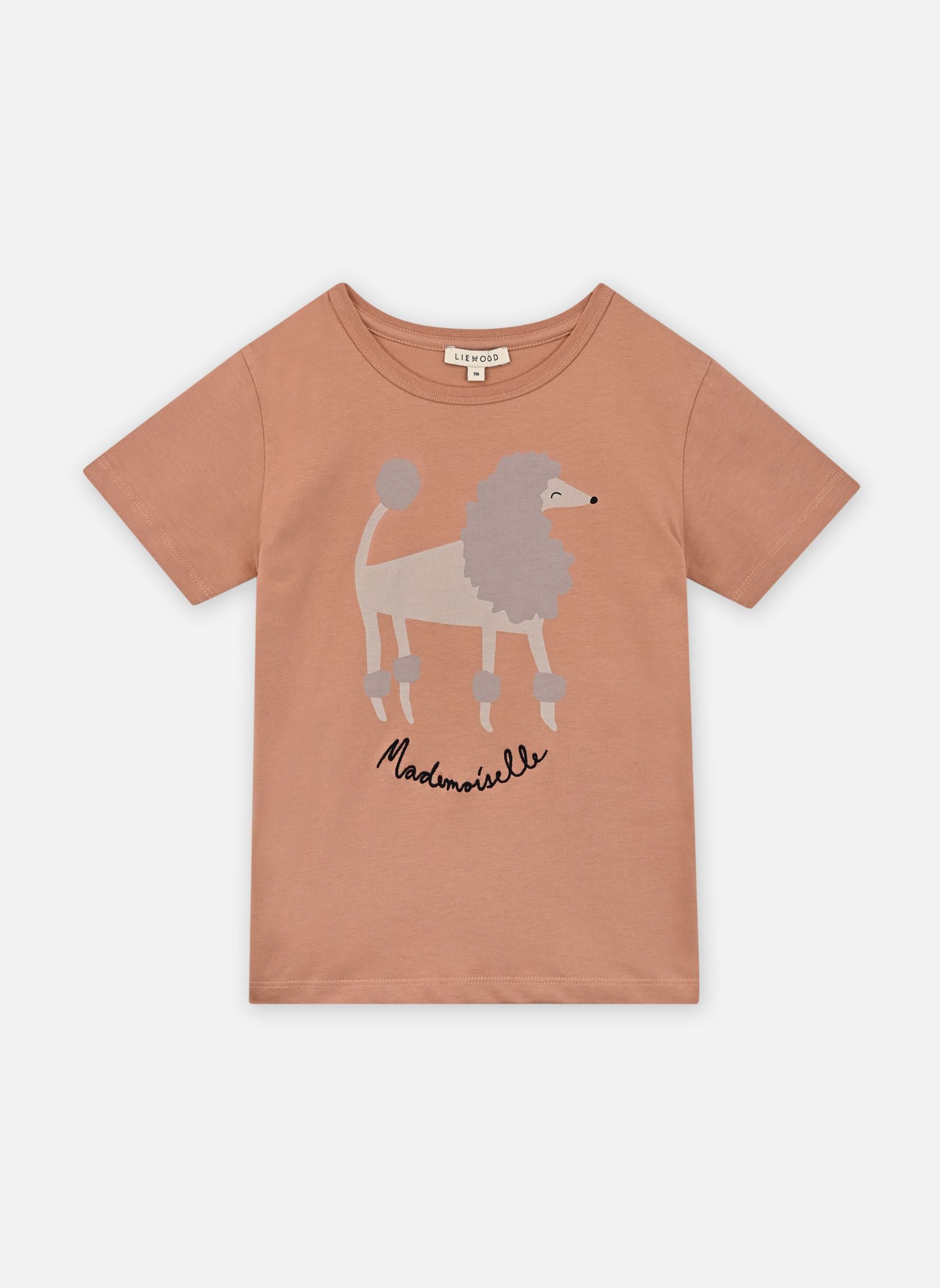 Tee-shirts manches courtes Apia Placement Shortsleeve T-shirt rose Liewood Tee-shirts manches courtes Apia Placement Shortsleeve T-shirt rose Paris mademoiselle / Pale tusc