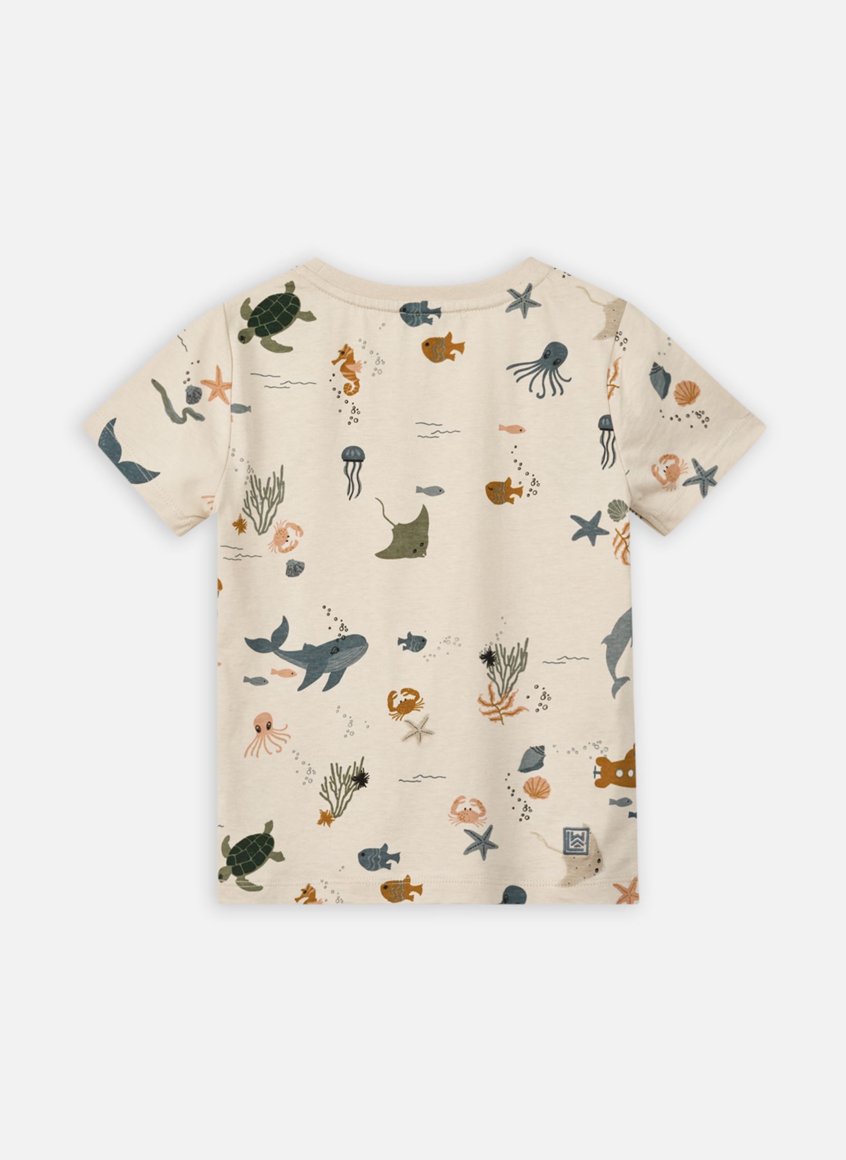 Tee-shirts manches courtes Apia Printed Shortsleeve T-shirt blanc Liewood Tee-shirts manches courtes Apia Printed Shortsleeve T-shirt blanc SEA CREATURE / SANDY