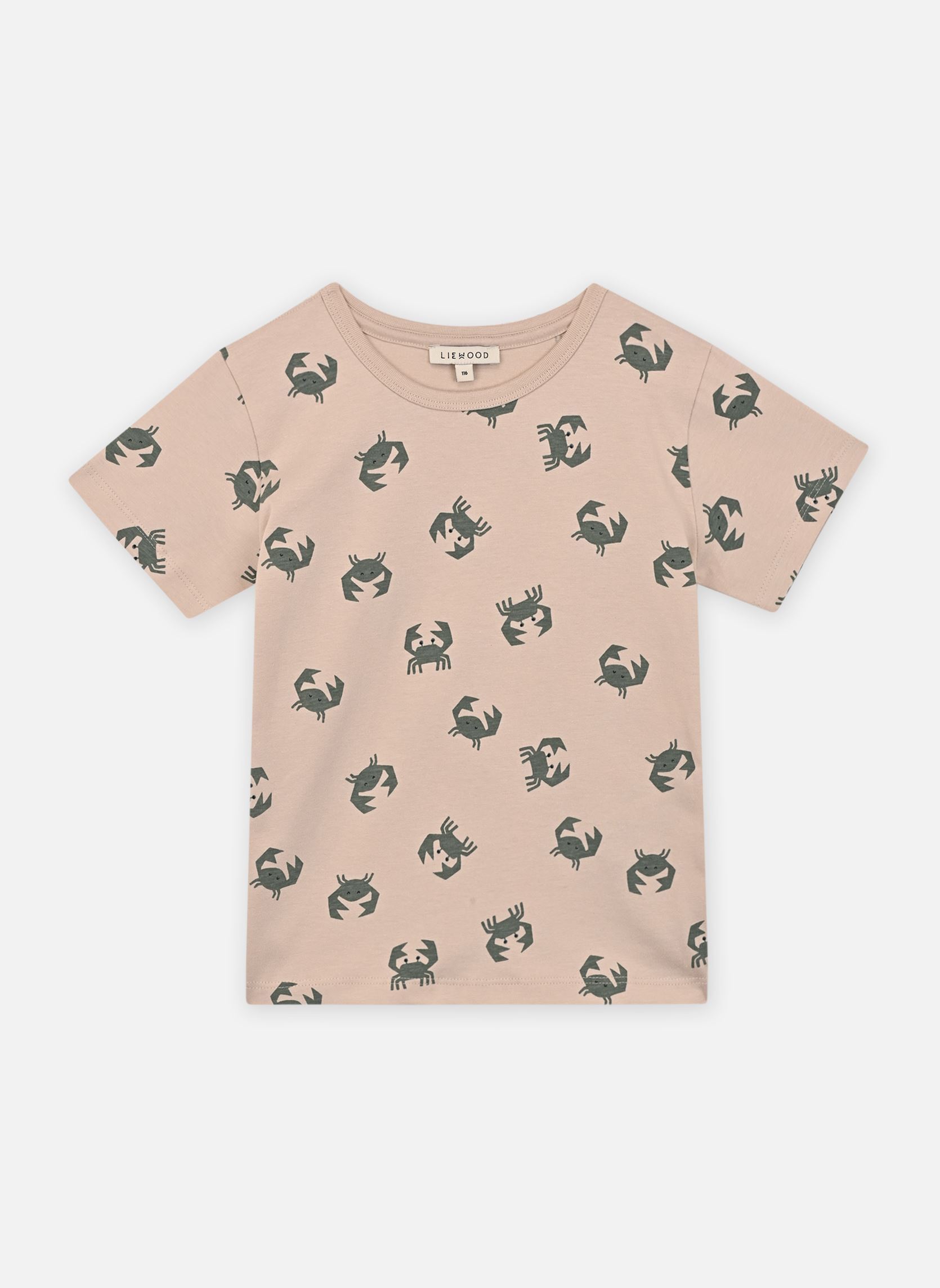 Tee-shirts manches courtes Apia Printed Shortsleeve T-shirt blanc Liewood Tee-shirts manches courtes Apia Printed Shortsleeve T-shirt blanc CRAB / SANDY