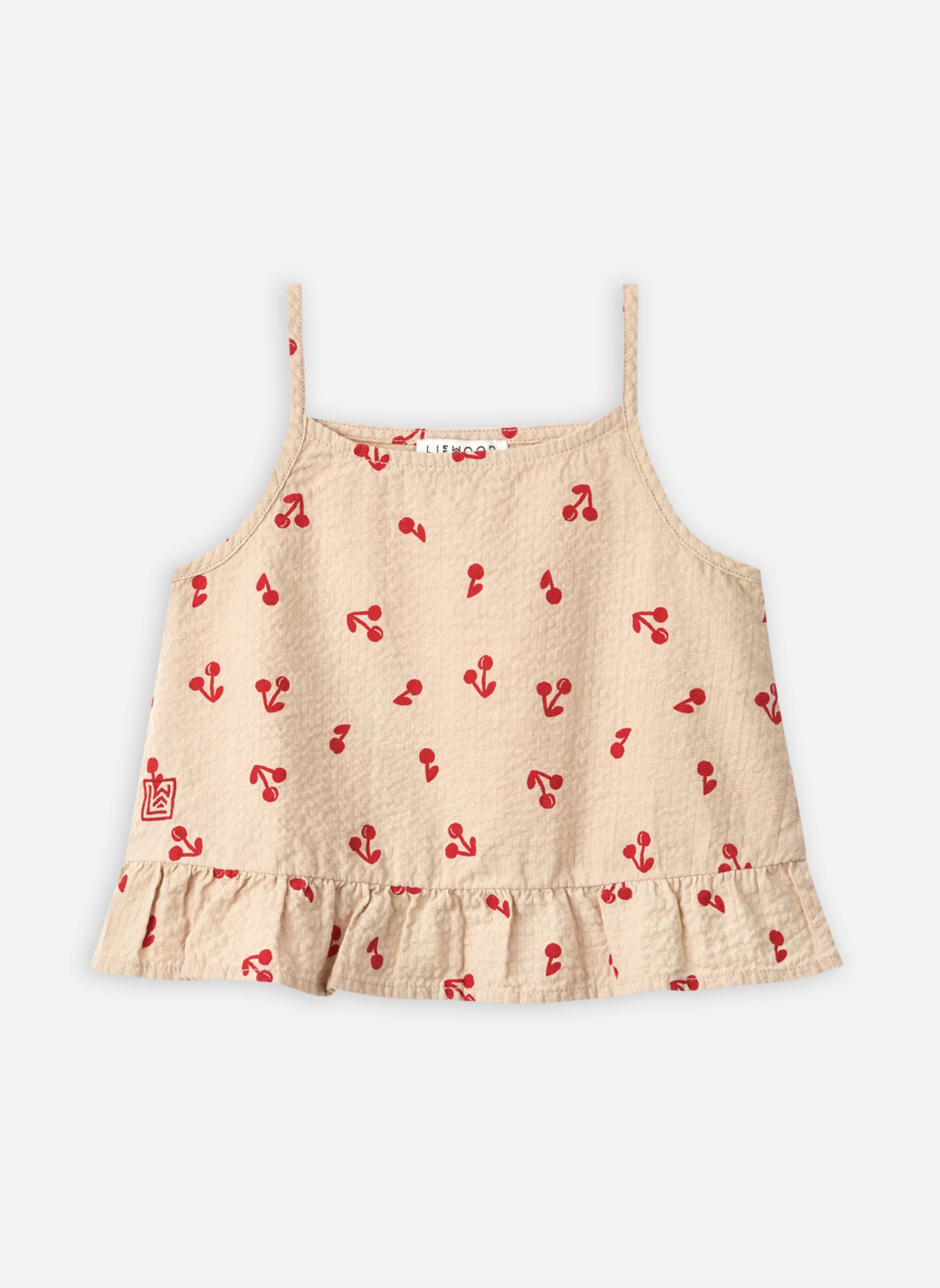 Kurzarm-T-Shirts Aubrey Printed Top mädchen rosa Liewood Kurzarm-T-Shirts Aubrey Printed Top mädchen rosa Cherries / Apple blossom