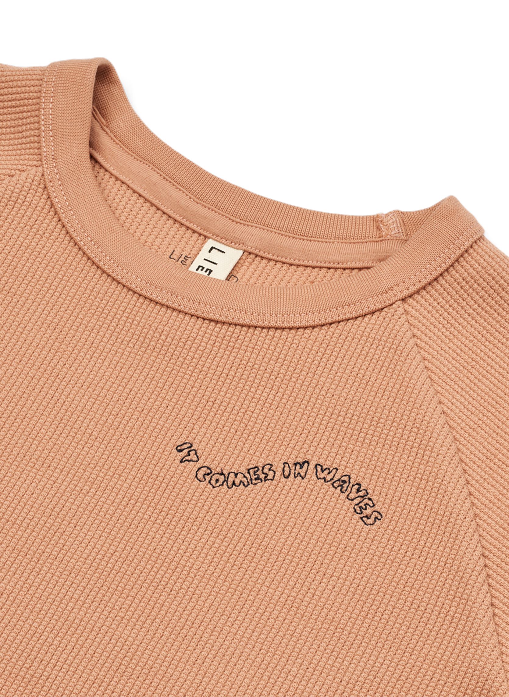 Tee-shirts manches courtes Nilo Waffle t-shirt rose Liewood Tee-shirts manches courtes Nilo Waffle t-shirt rose Tuscany rose