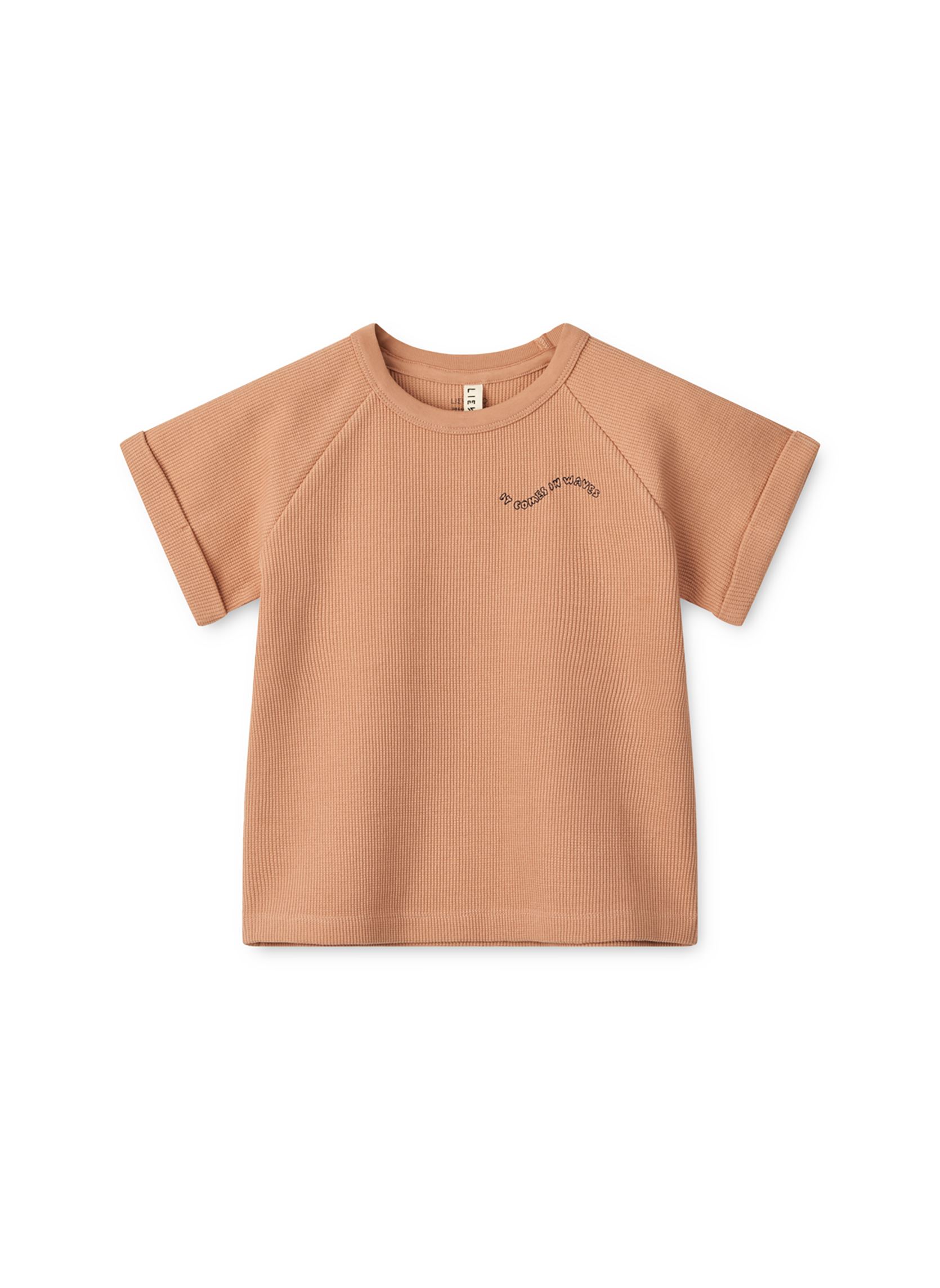 Tee-shirts manches courtes Nilo Waffle t-shirt rose Liewood Tee-shirts manches courtes Nilo Waffle t-shirt rose Tuscany rose