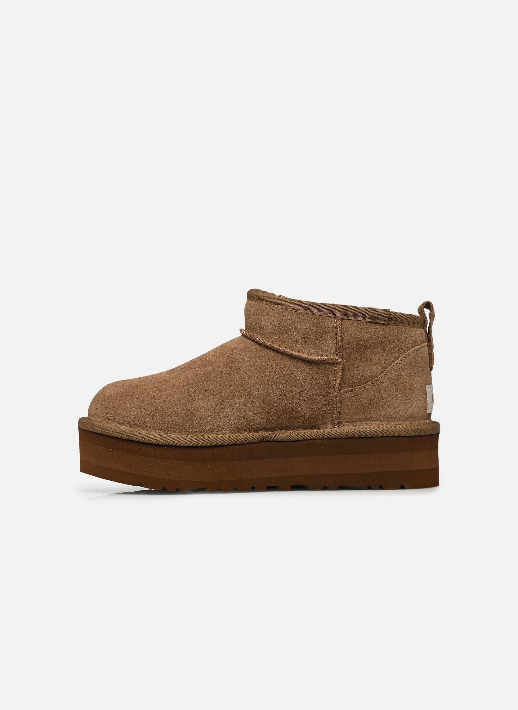 Enkellaarsjes Kids' Classic Ultra Mini Platform meisjes bruin UGG Enkellaarsjes Kids' Classic Ultra Mini Platform meisjes bruin LIGHT BRONZE