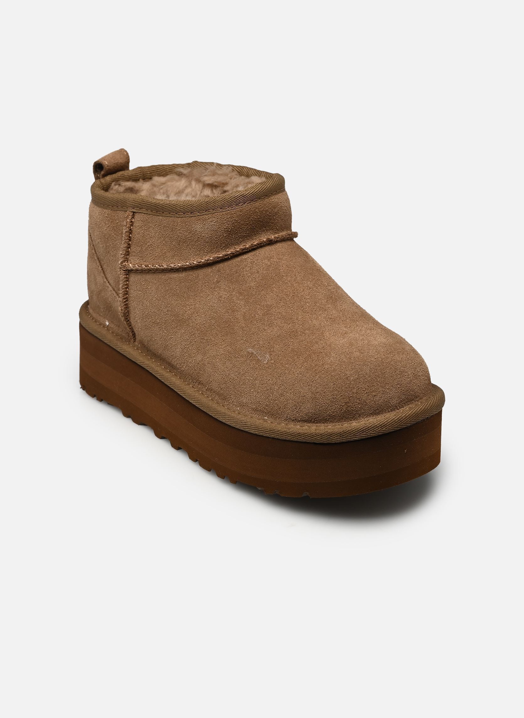 Enkellaarsjes Kids' Classic Ultra Mini Platform meisjes bruin UGG Enkellaarsjes Kids' Classic Ultra Mini Platform meisjes bruin LIGHT BRONZE