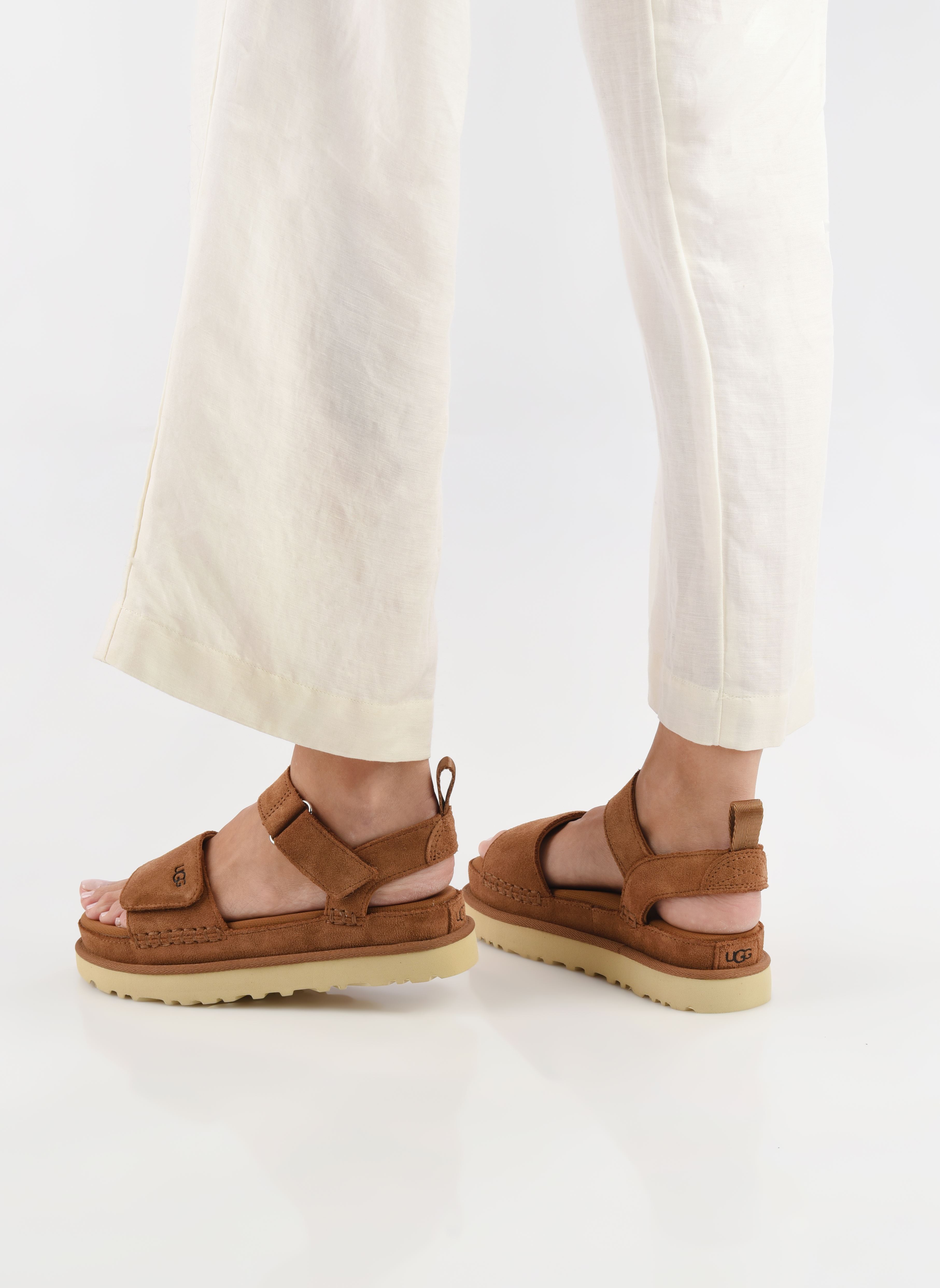 Sandales compensées et plateformes W Goldenstar femme marron UGG Sandales compensées et plateformes W Goldenstar femme marron CHESTNUT