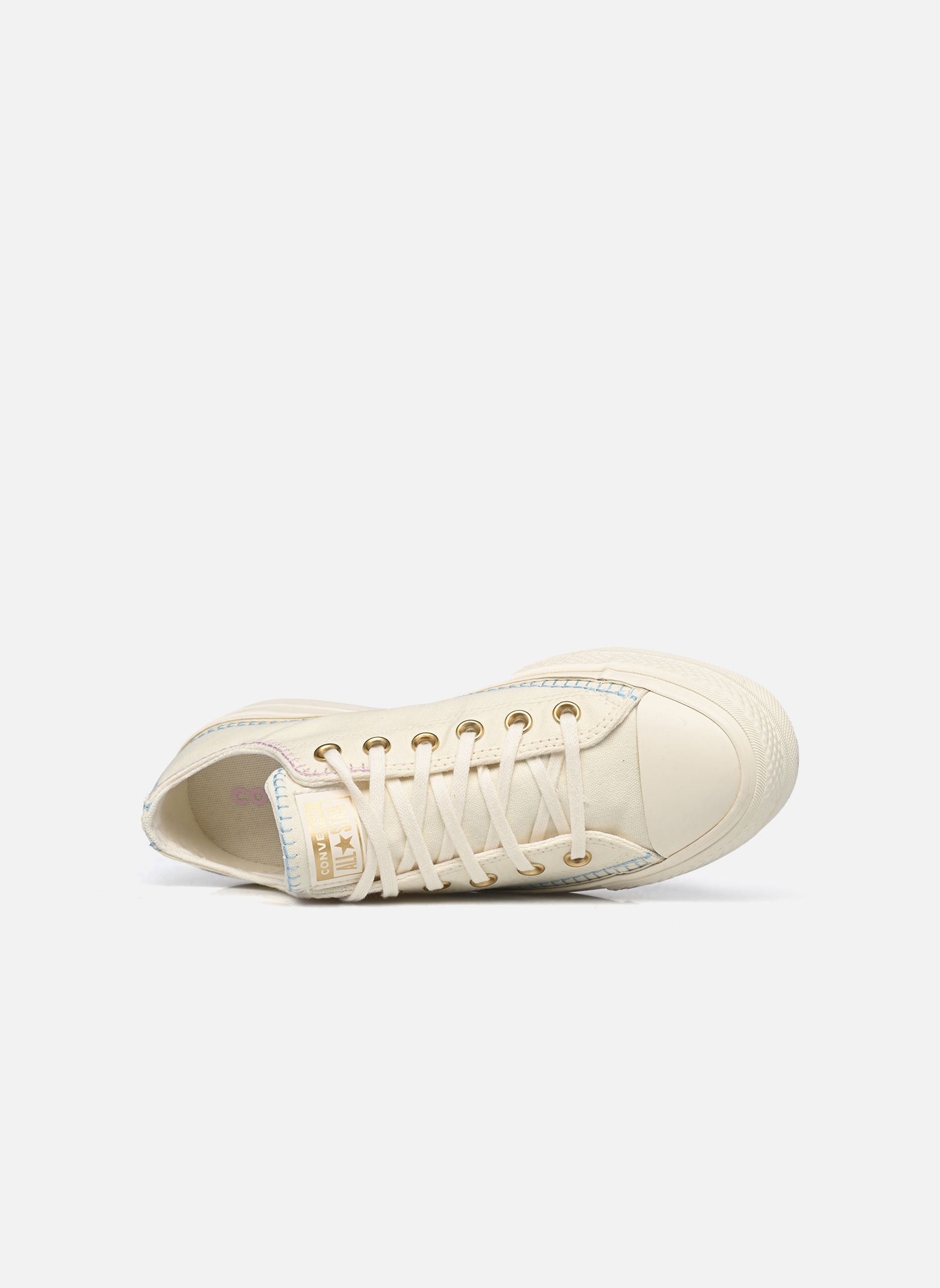 Leinen-Sneaker Chuck Taylor All Star Lift Stitch Sich O damen weiß Converse Leinen-Sneaker Chuck Taylor All Star Lift Stitch Sich O damen weiß KHAKI/OFF WHITE