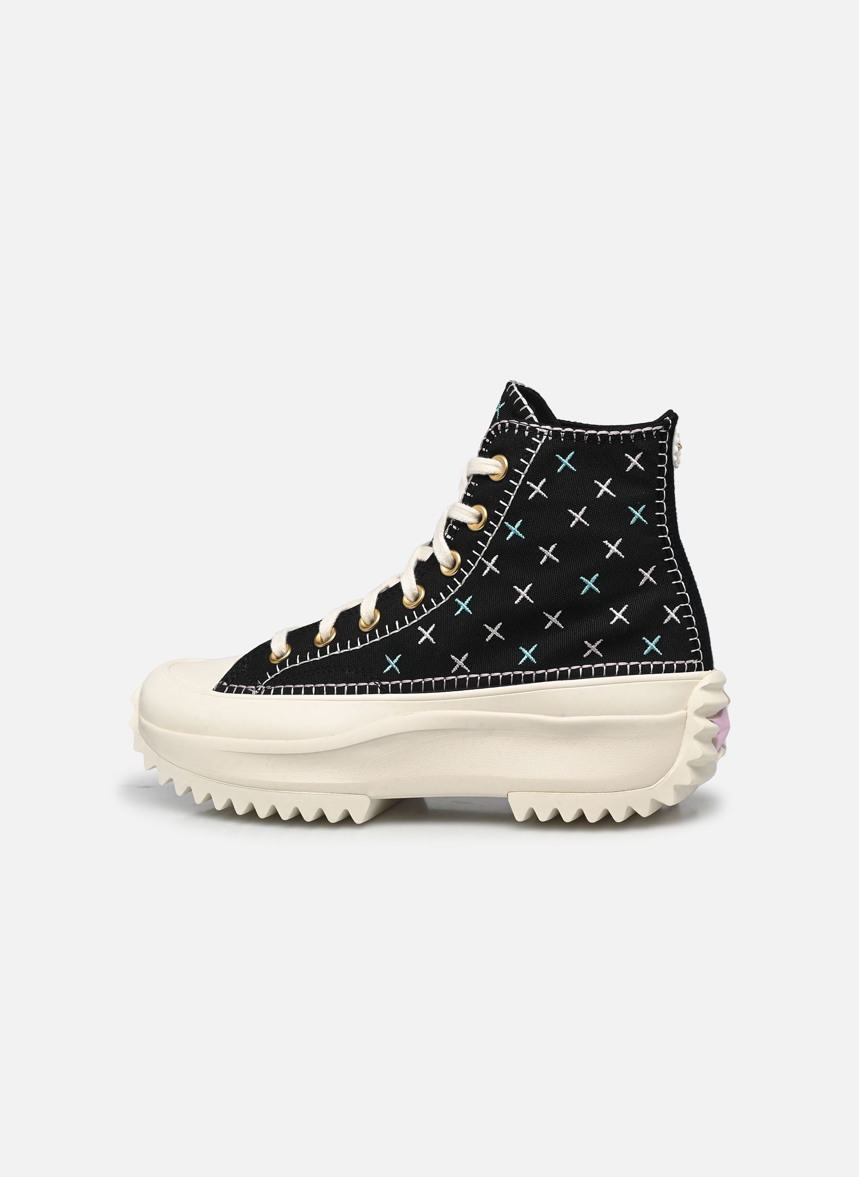 Print sneakers Run Star Hike Stitch Sich Hi dames zwart Converse Print sneakers Run Star Hike Stitch Sich Hi dames zwart BLACK