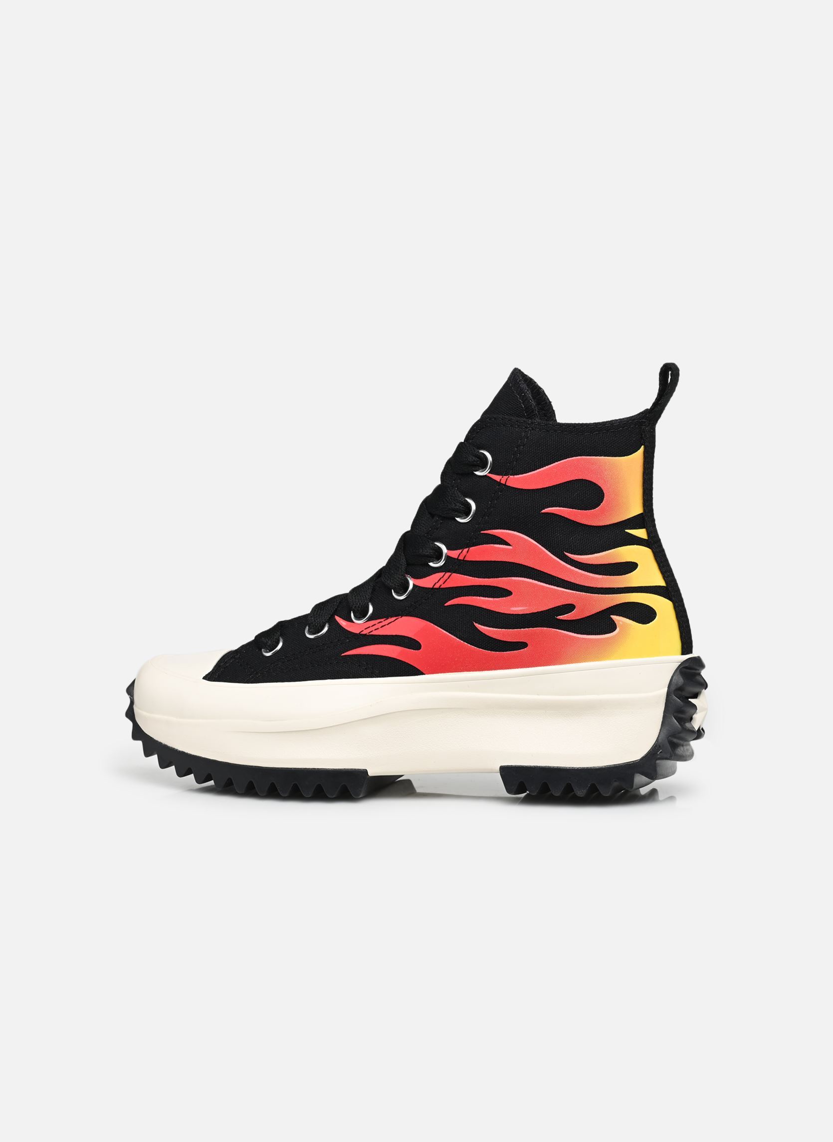 Leinen-Sneaker Run Star Hike Flame Check Hi damen schwarz Converse Leinen-Sneaker Run Star Hike Flame Check Hi damen schwarz BLACK