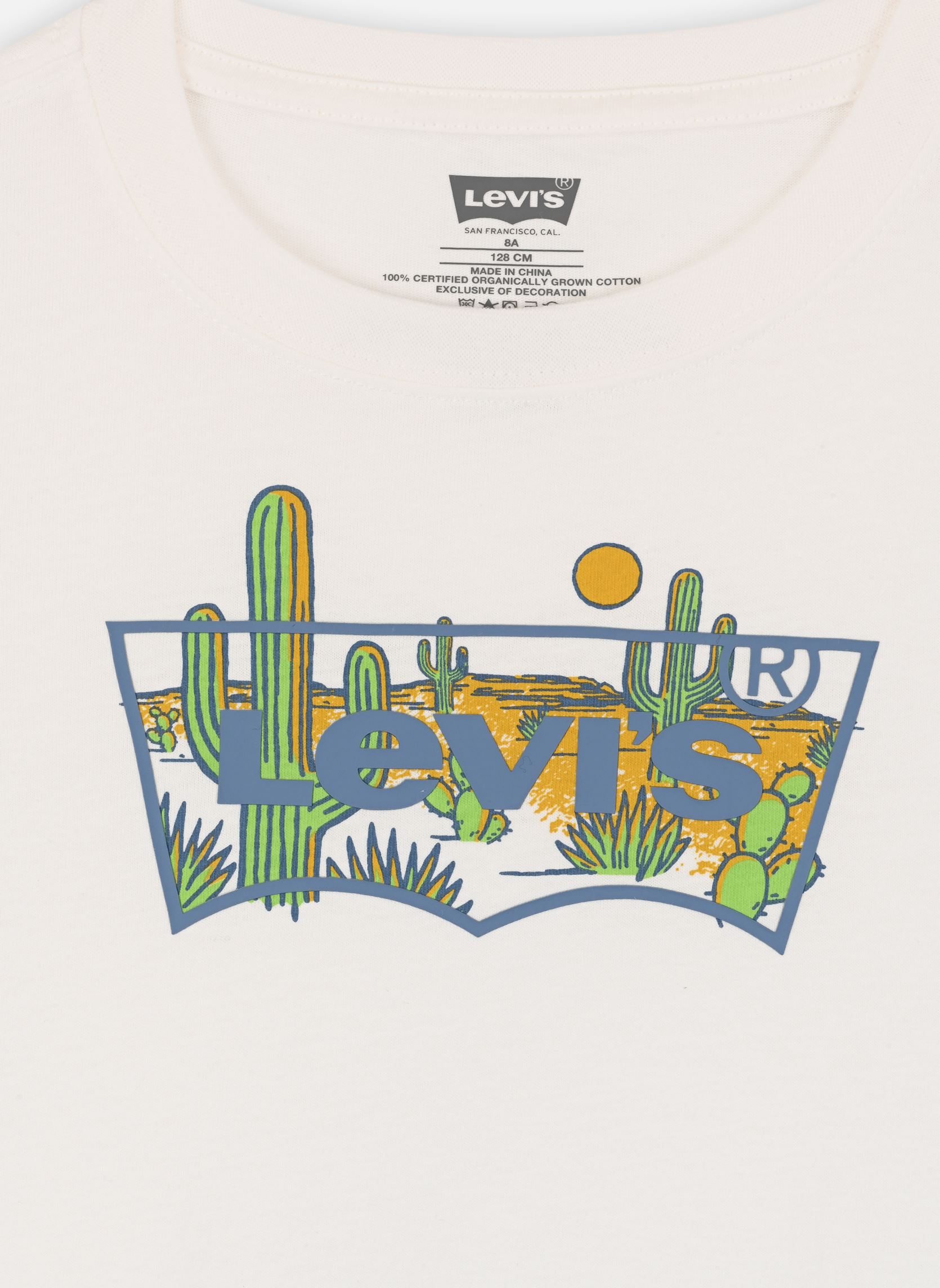 Tee-shirts manches courtes Levi's Sunny Desert Tee garçon blanc Levi's Kids Tee-shirts manches courtes Levi's Sunny Desert Tee garçon blanc Cloud Dancer