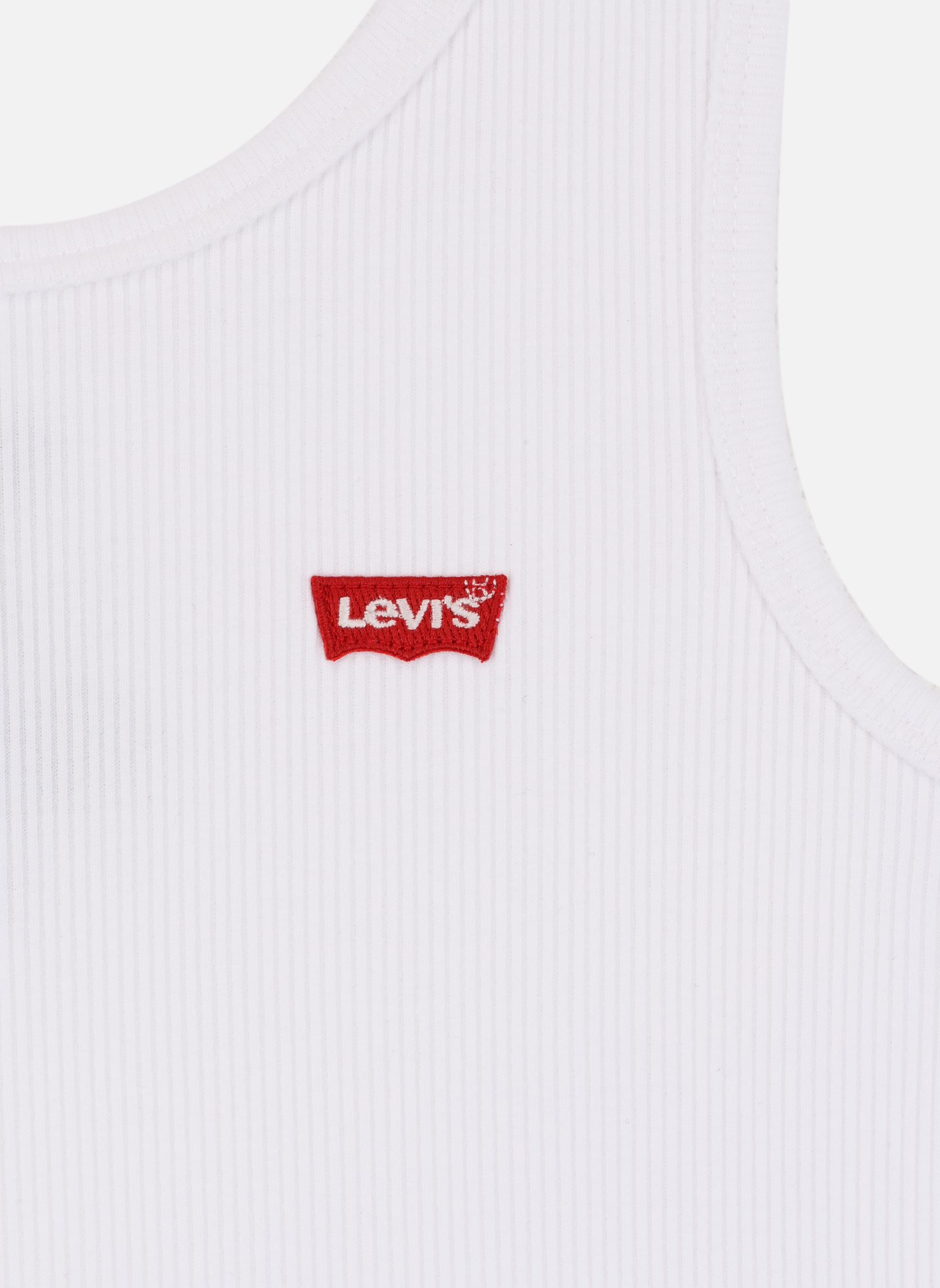 Débardeurs Levi's Meet and Greet Ribbed Tank Top fille blanc Levi's Kids Débardeurs Levi's Meet and Greet Ribbed Tank Top fille blanc Bright white