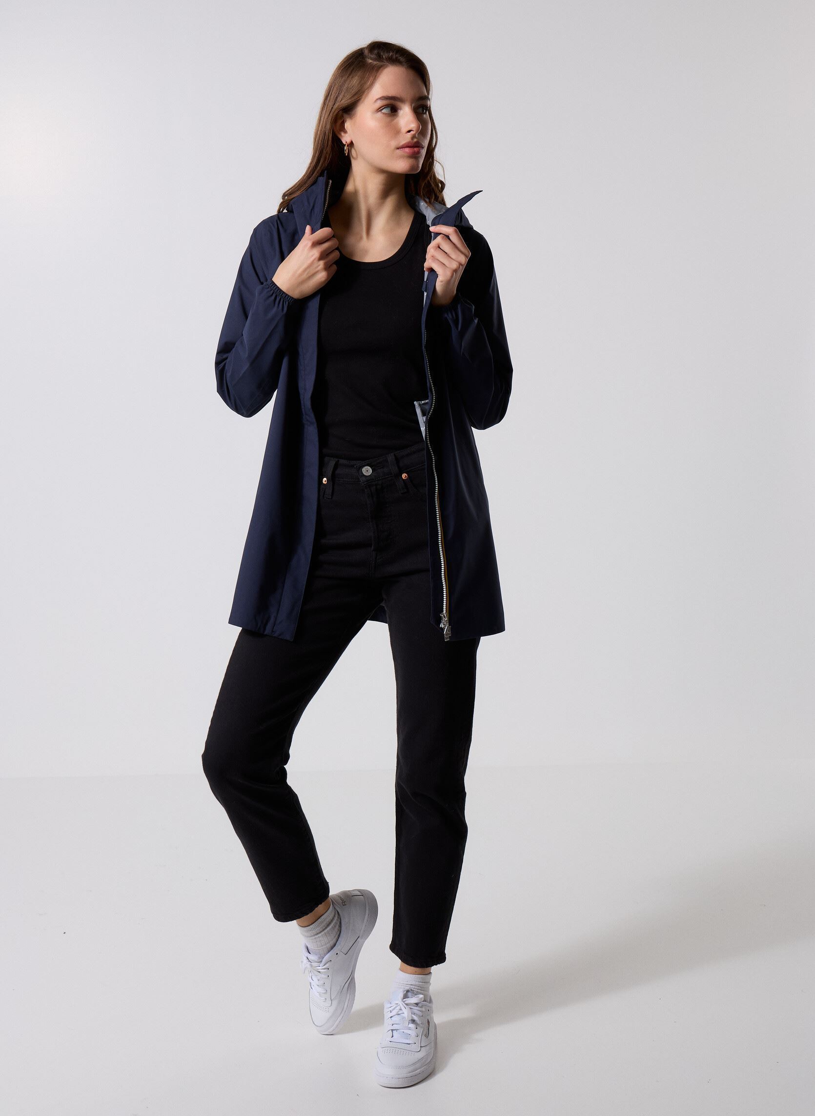 Regenjacken Sophie eco Stretch Dot V damen blau K-Way Regenjacken Sophie eco Stretch Dot V damen blau BLUE DEPHT
