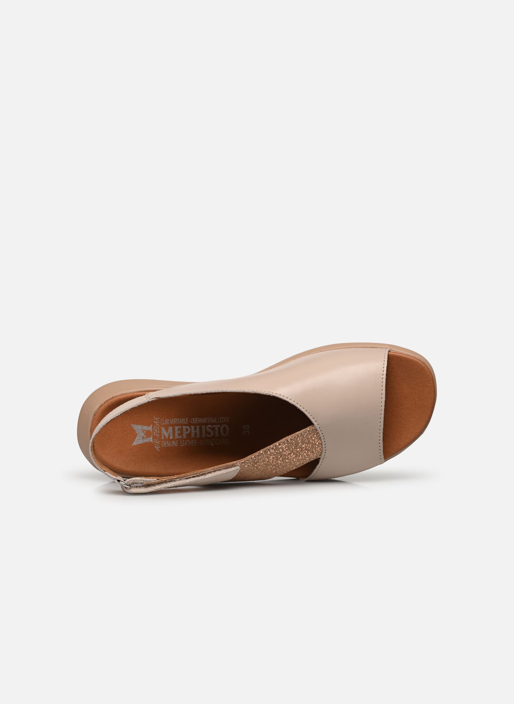 Sandalen met sleehak en plateau Tomazia dames beige Mephisto Sandalen met sleehak en plateau Tomazia dames beige LIGHT TAUPE