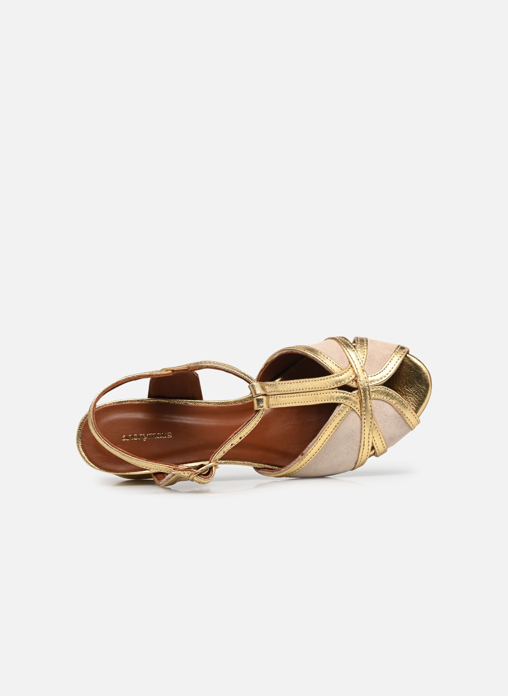 Sandales Therese 55 femme or et bronze Anonymous Copenhagen Sandales Therese 55 femme or et bronze GOLD & VANILLA CREAM