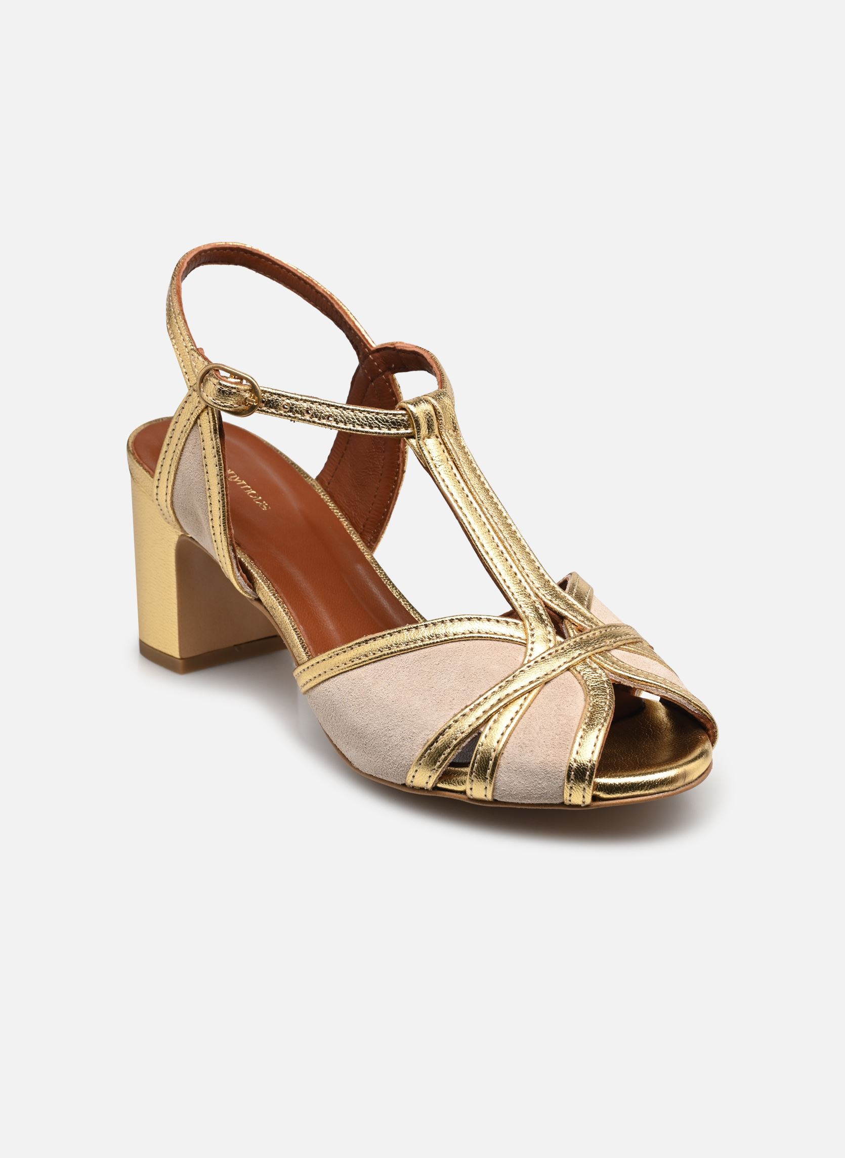 Sandales Therese 55 femme or et bronze Anonymous Copenhagen Sandales Therese 55 femme or et bronze GOLD & VANILLA CREAM