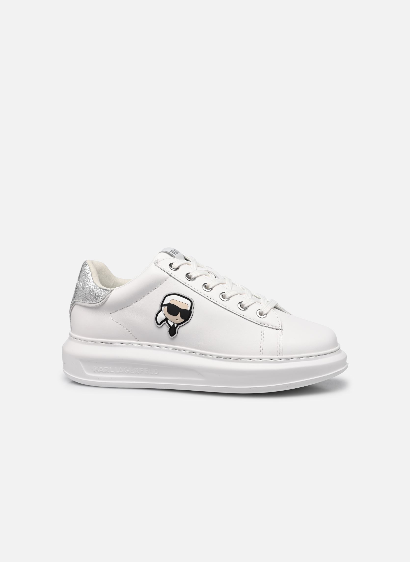 Baskets basses Kapri Karl Nft Lo Lace femme blanc Karl Lagerfeld Baskets basses Kapri Karl Nft Lo Lace femme blanc White Lthr W/Silver