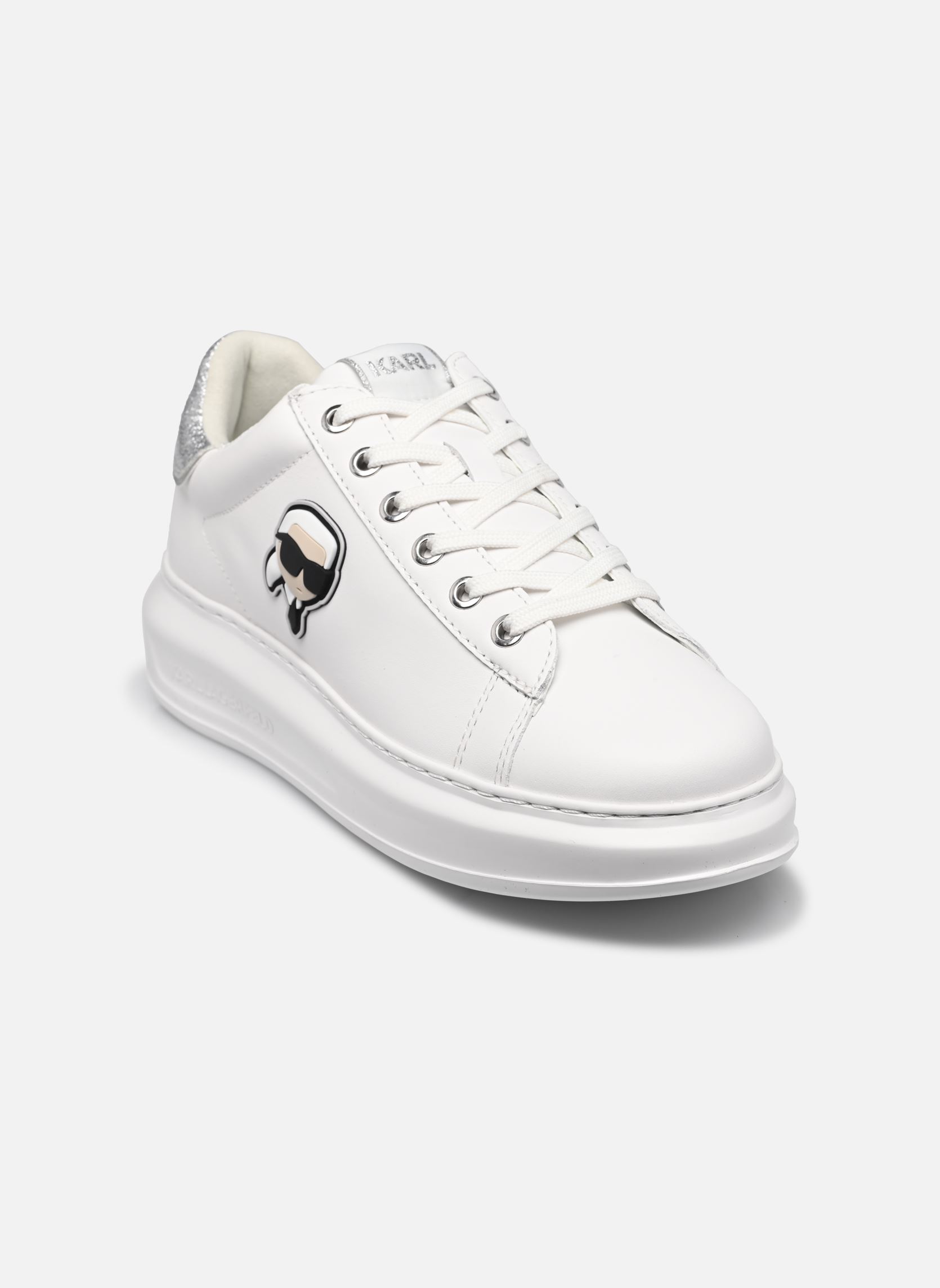 Baskets basses Kapri Karl Nft Lo Lace femme blanc Karl Lagerfeld Baskets basses Kapri Karl Nft Lo Lace femme blanc White Lthr W/Silver