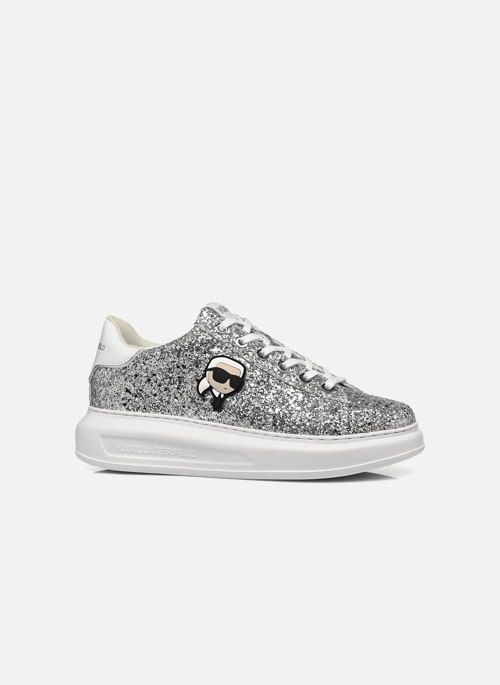 Sneakers basse Kapri Karl Nft Lo Lace donna argento Karl Lagerfeld Sneakers basse Kapri Karl Nft Lo Lace donna argento Heavy Glitter Silver