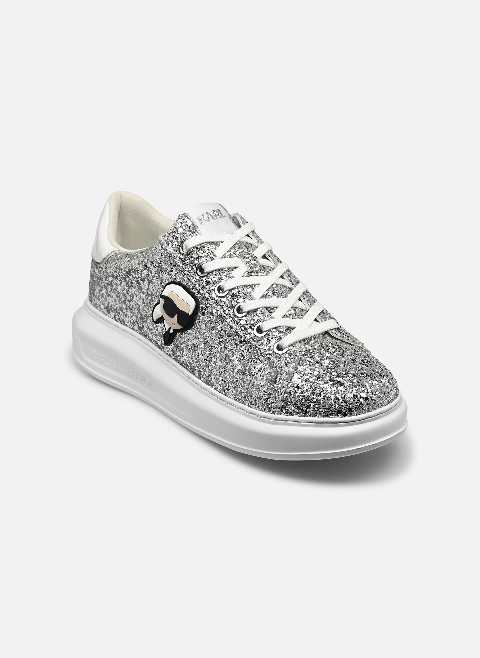 Sneakers basse Kapri Karl Nft Lo Lace donna argento Karl Lagerfeld Sneakers basse Kapri Karl Nft Lo Lace donna argento Heavy Glitter Silver