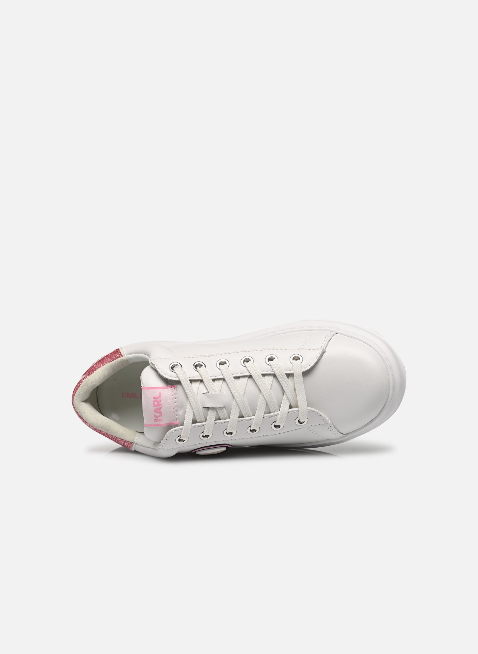 Lage sneakers Kapri Karl Nft Lo Lace dames wit Karl Lagerfeld Lage sneakers Kapri Karl Nft Lo Lace dames wit White Lthr W/Pink
