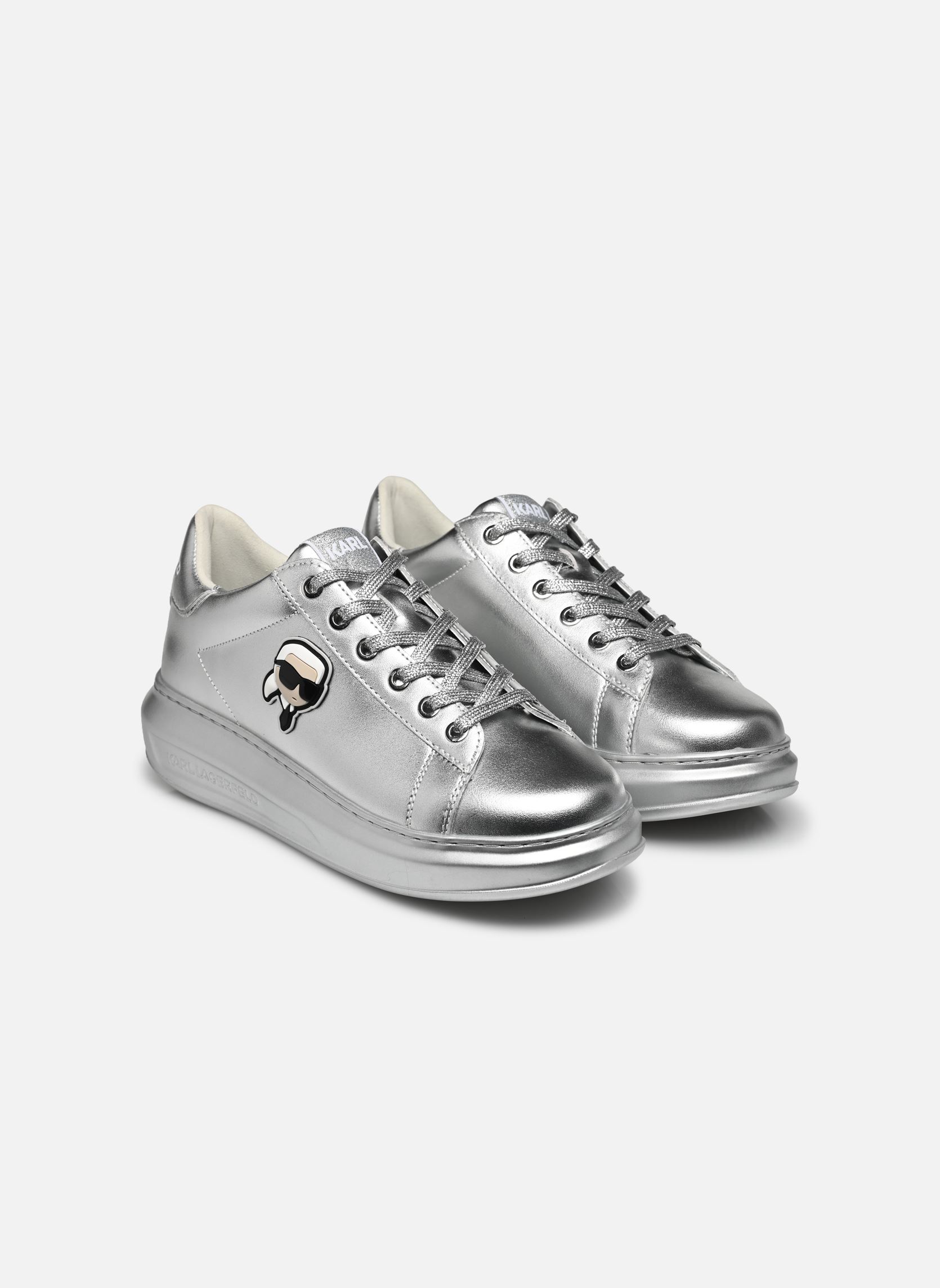 Niedrige Sneaker Kapri Karl Nft Lo Lace Silver damen silber Karl Lagerfeld Niedrige Sneaker Kapri Karl Nft Lo Lace Silver damen silber Silver Textured Lthr