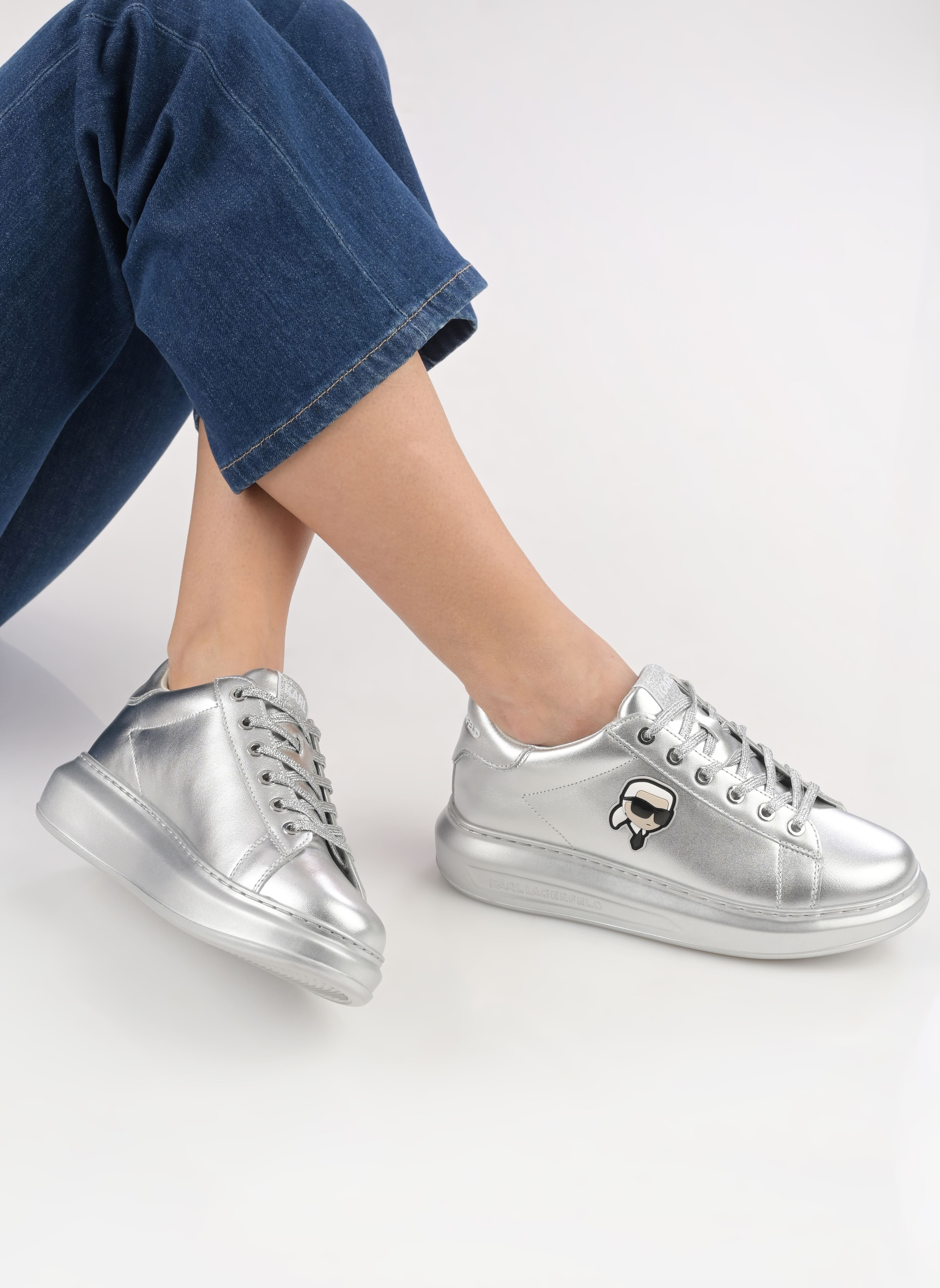 Niedrige Sneaker Kapri Karl Nft Lo Lace Silver damen silber Karl Lagerfeld Niedrige Sneaker Kapri Karl Nft Lo Lace Silver damen silber Silver Textured Lthr