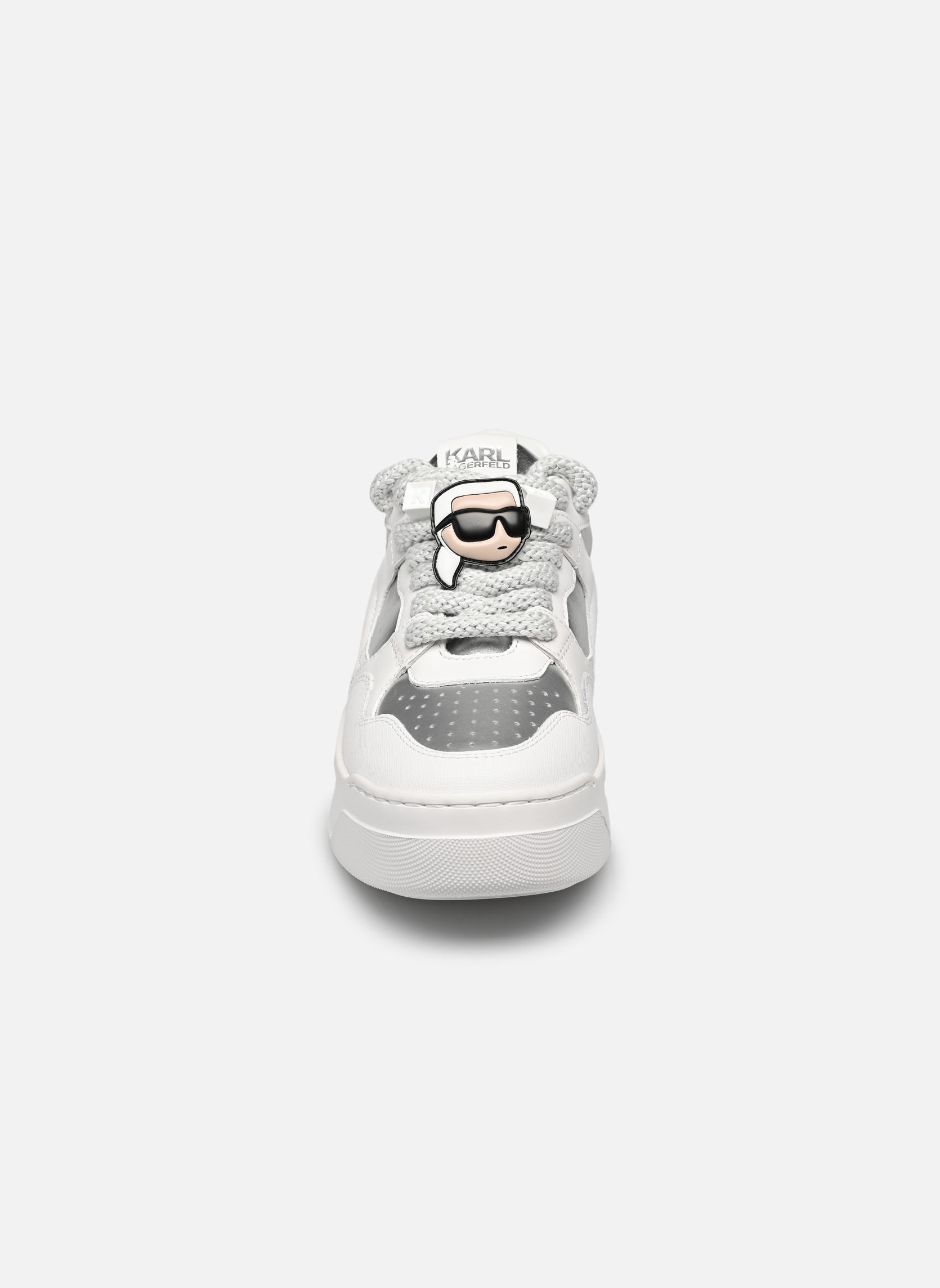 Sleehak sneakers Krew Max Karl Nft Patch dames wit Karl Lagerfeld Sleehak sneakers Krew Max Karl Nft Patch dames wit White Lthr W/Silver