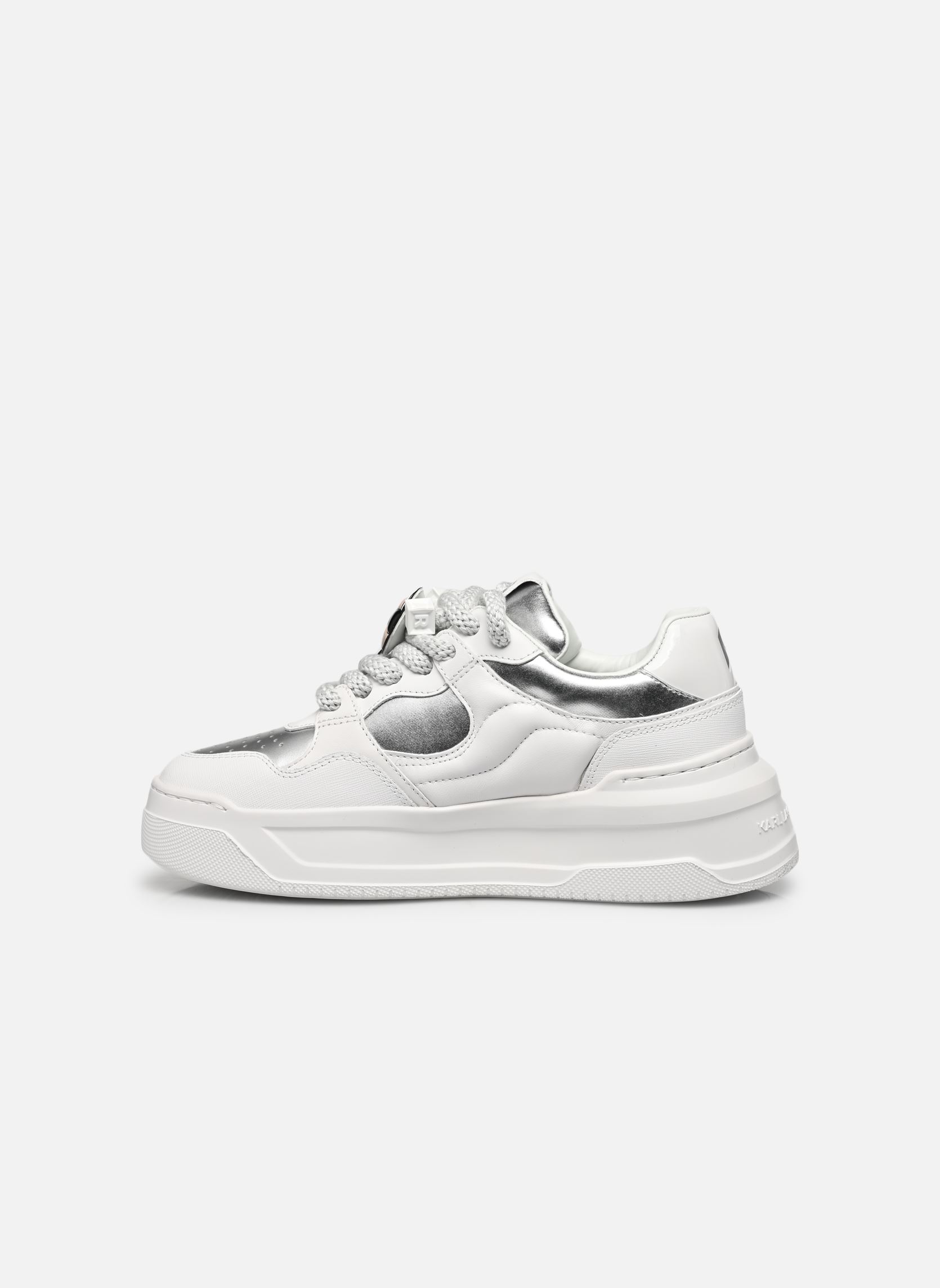 Sleehak sneakers Krew Max Karl Nft Patch dames wit Karl Lagerfeld Sleehak sneakers Krew Max Karl Nft Patch dames wit White Lthr W/Silver