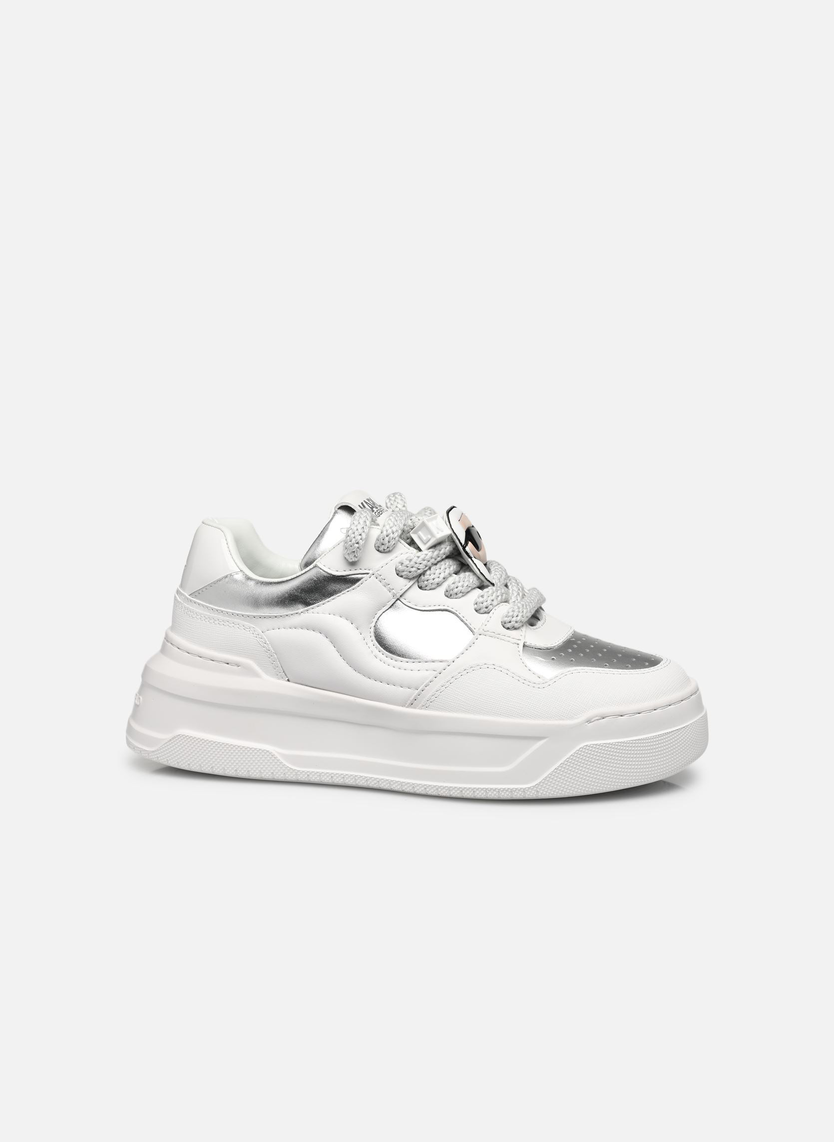 Sleehak sneakers Krew Max Karl Nft Patch dames wit Karl Lagerfeld Sleehak sneakers Krew Max Karl Nft Patch dames wit White Lthr W/Silver