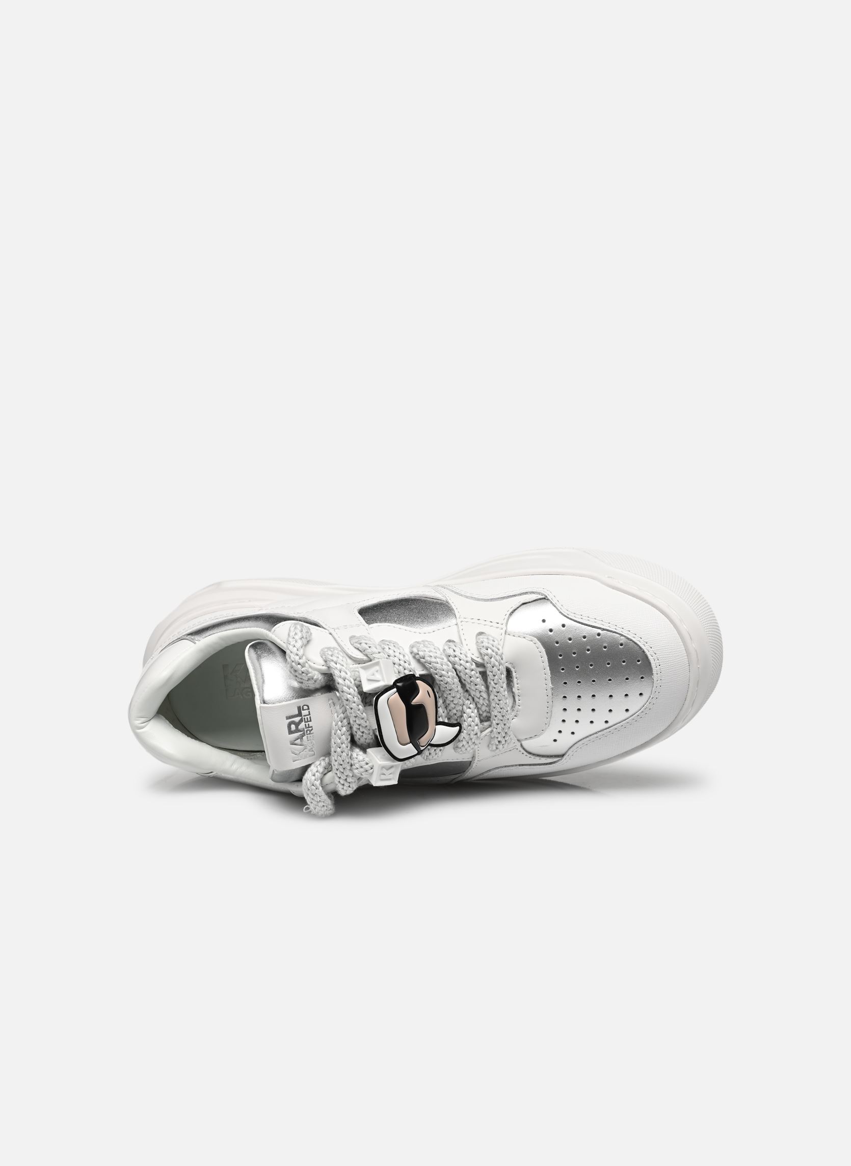 Sleehak sneakers Krew Max Karl Nft Patch dames wit Karl Lagerfeld Sleehak sneakers Krew Max Karl Nft Patch dames wit White Lthr W/Silver