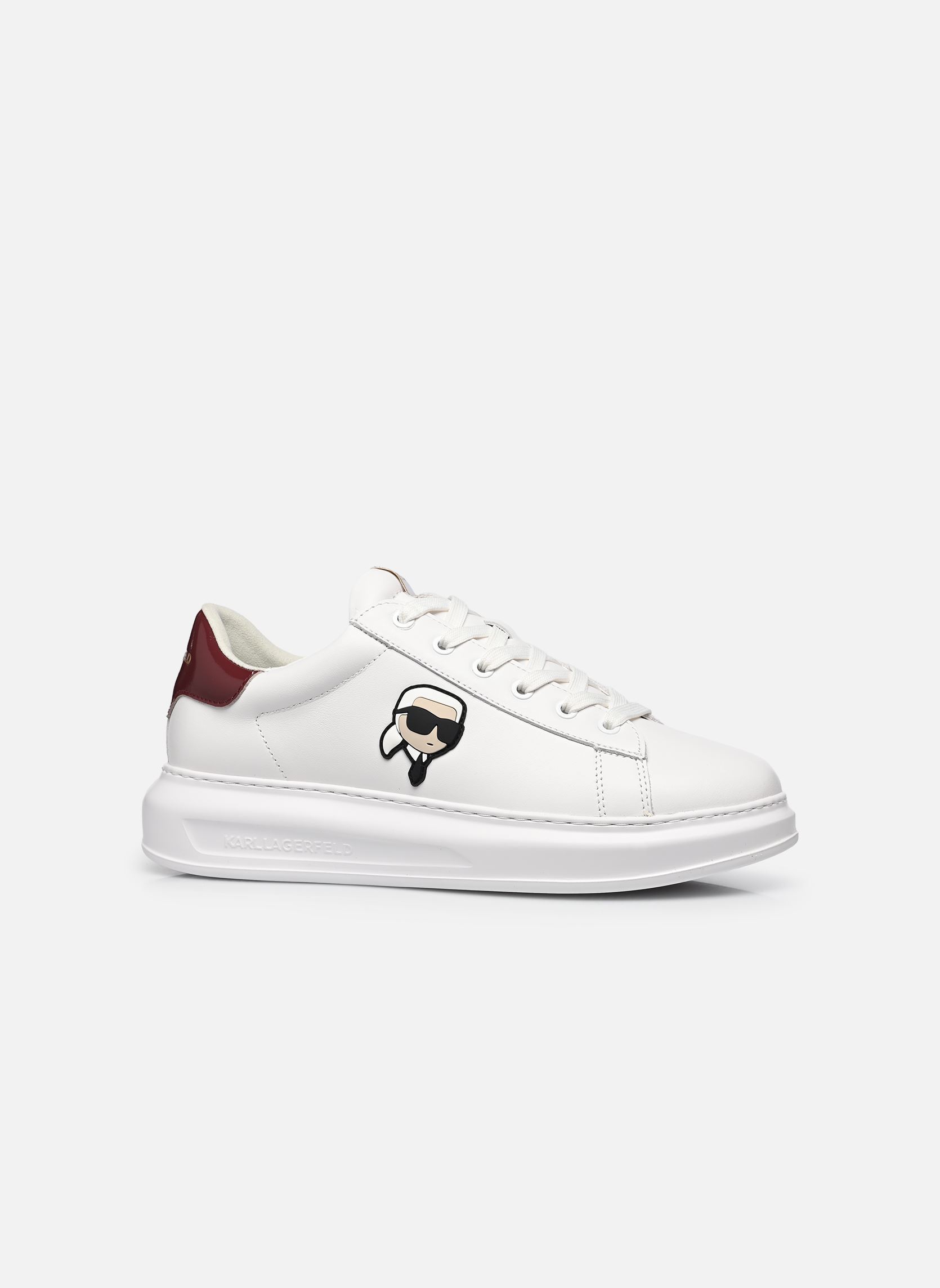 Baskets basses Kapri Mens Karl Nft Lo Lace homme blanc Karl Lagerfeld Baskets basses Kapri Mens Karl Nft Lo Lace homme blanc White Lthr w/Burgundy