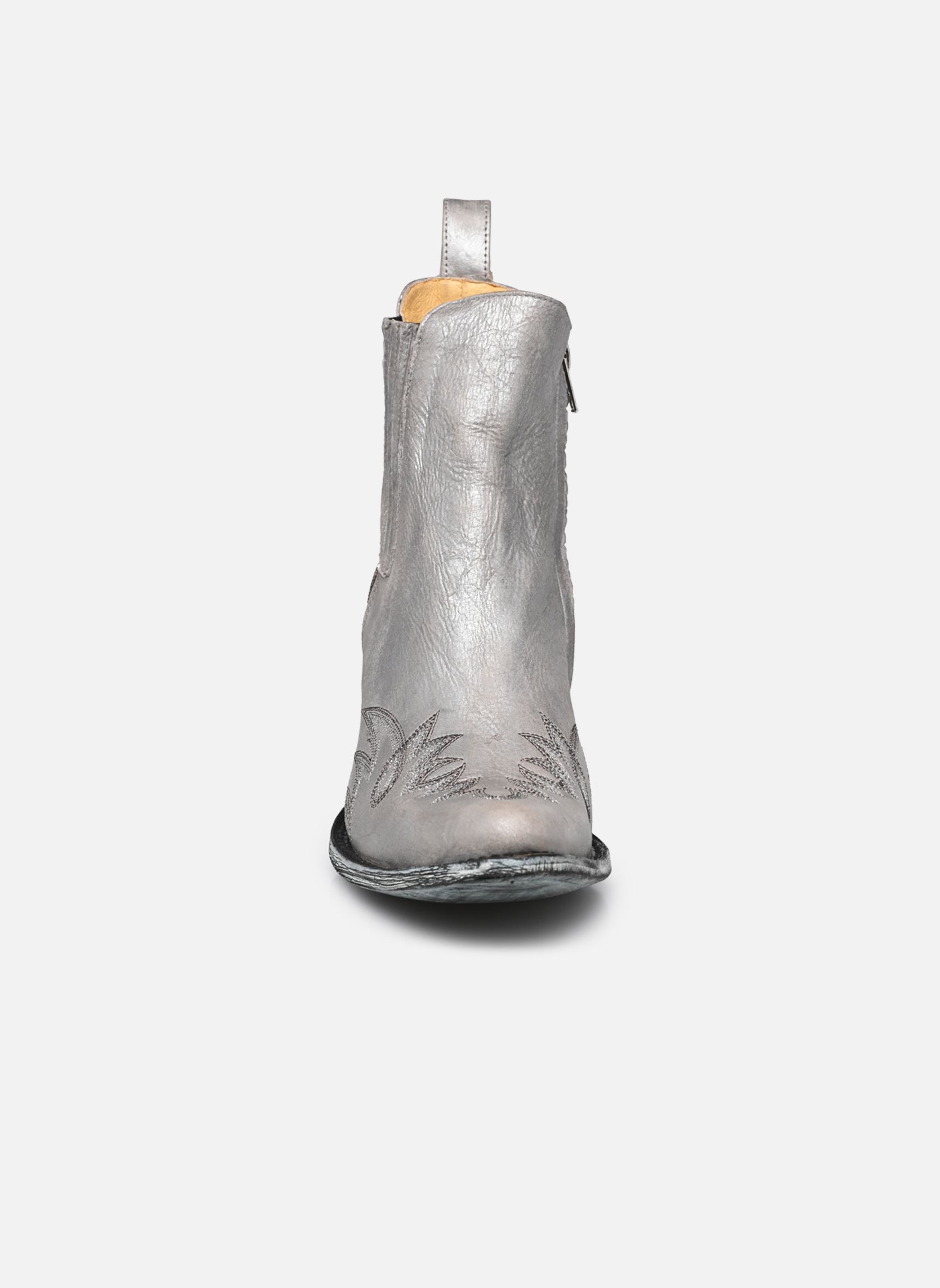 Bottines santiags Fury femme argent Mexicana Bottines santiags Fury femme argent NACAR METALLIC