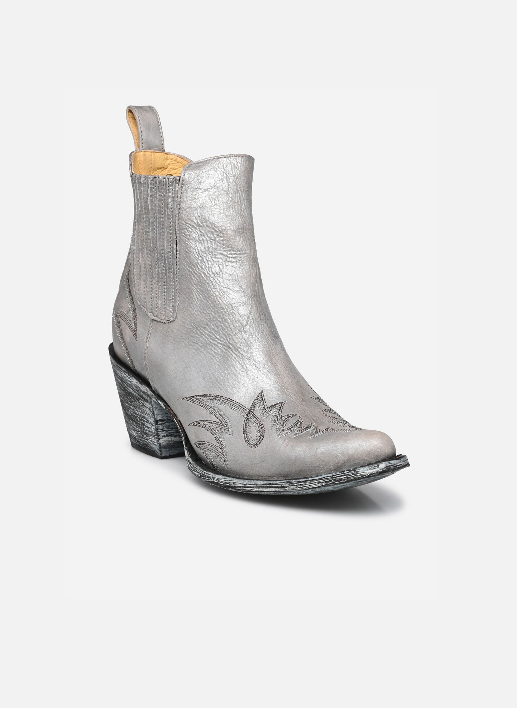 Bottines santiags Fury femme argent Mexicana Bottines santiags Fury femme argent NACAR METALLIC