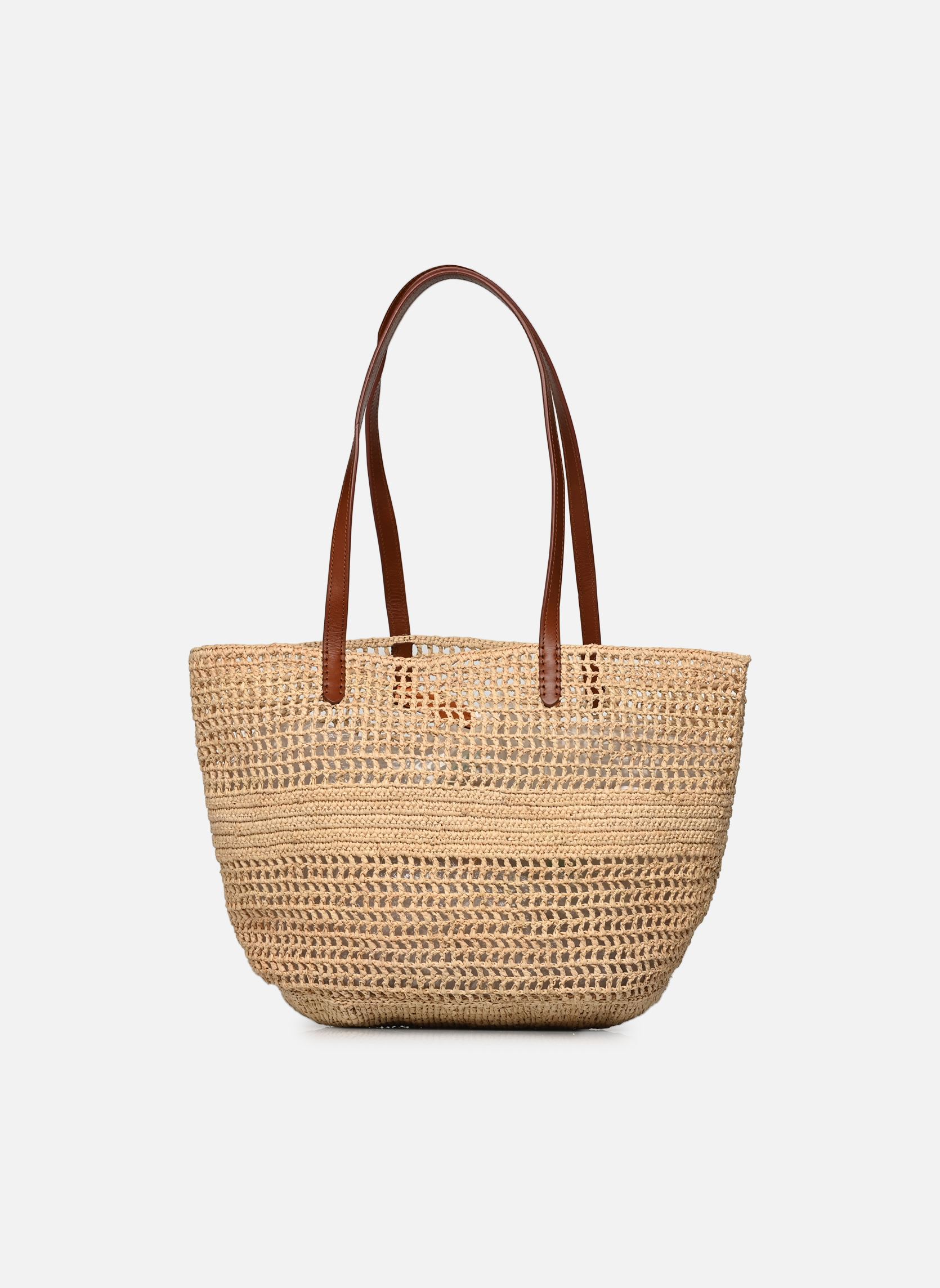 Körbe Panier Raphia Brode Logo Avec Anses Cuir damen beige Vanessa Bruno Körbe Panier Raphia Brode Logo Avec Anses Cuir damen beige SABLE/NOIR