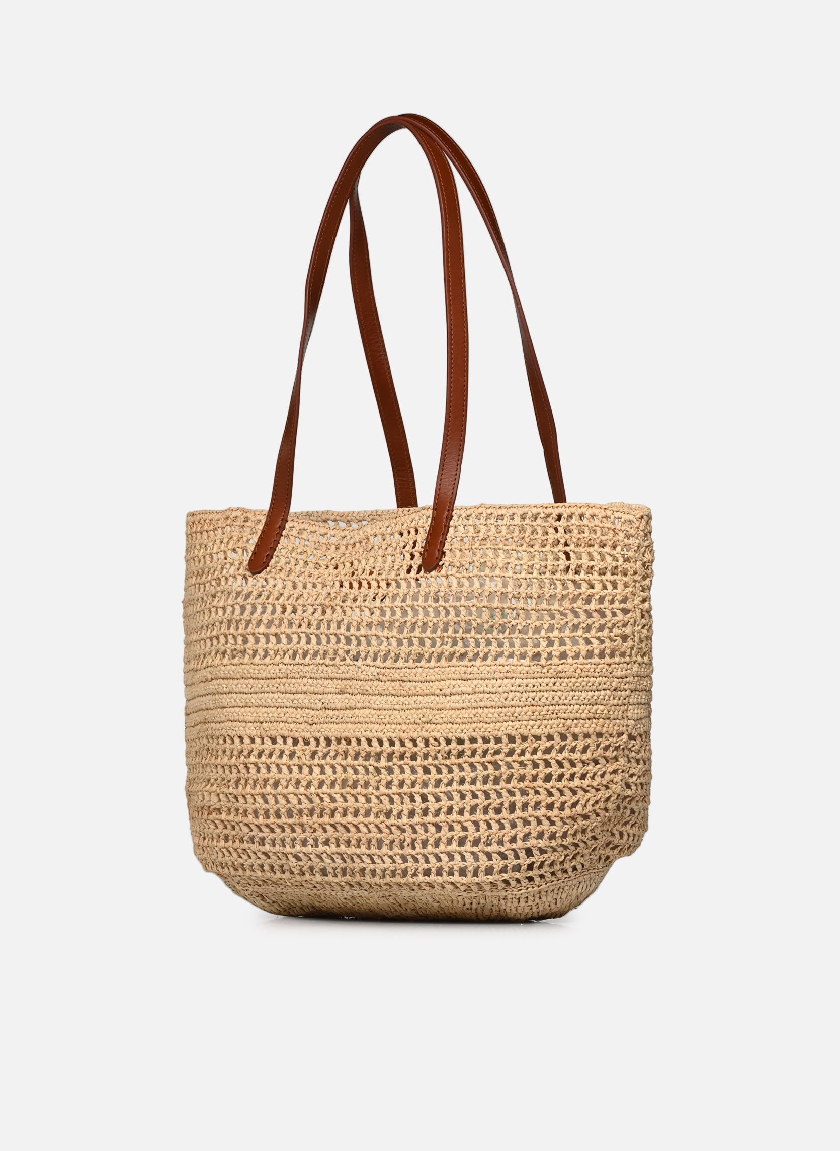 Körbe Panier Raphia Brode Logo Avec Anses Cuir damen beige Vanessa Bruno Körbe Panier Raphia Brode Logo Avec Anses Cuir damen beige SABLE/NOIR