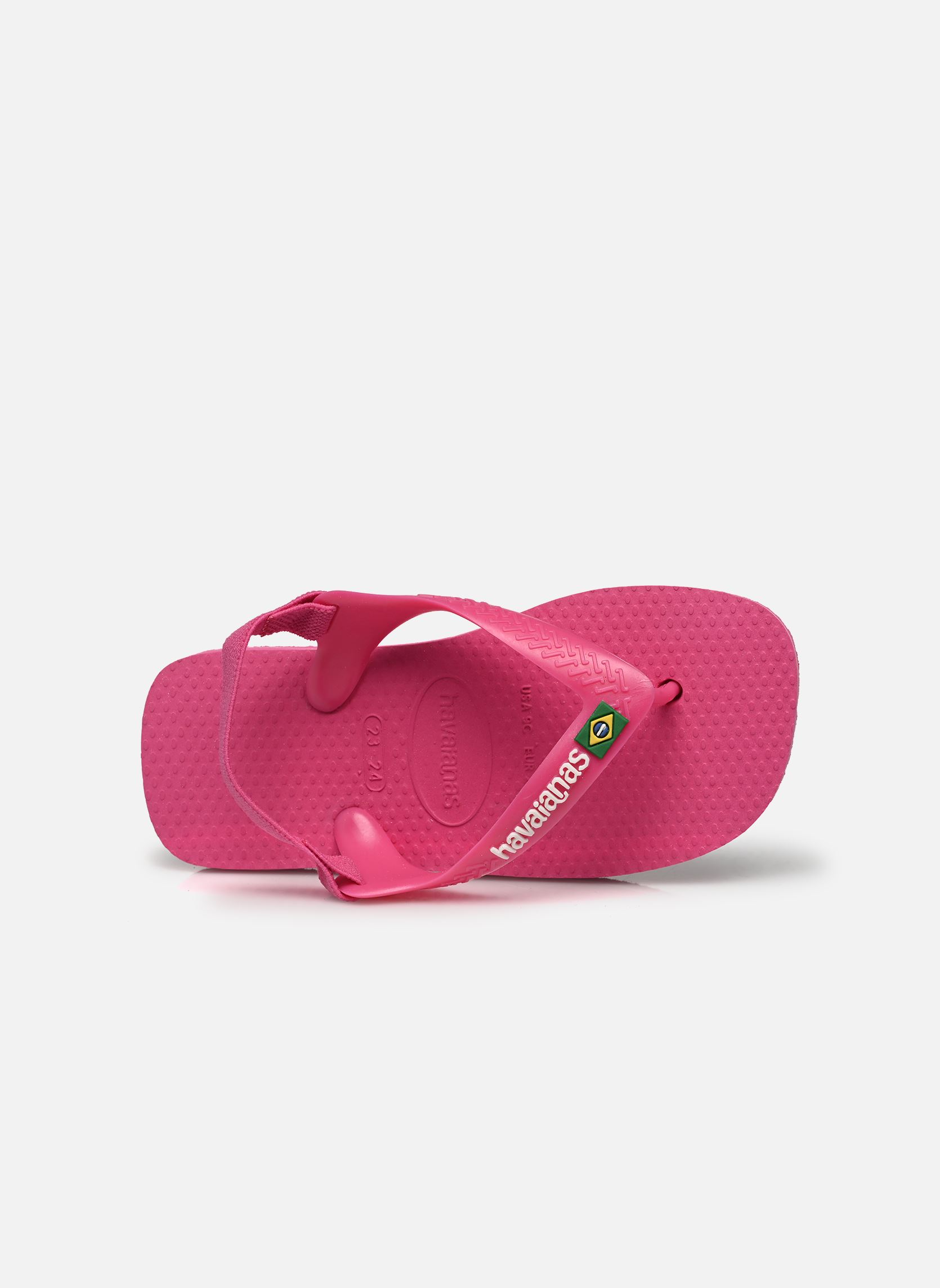 Tongs Baby Brasil Logo Li rose Havaianas Tongs Baby Brasil Logo Li rose PINK FLUX WHITE