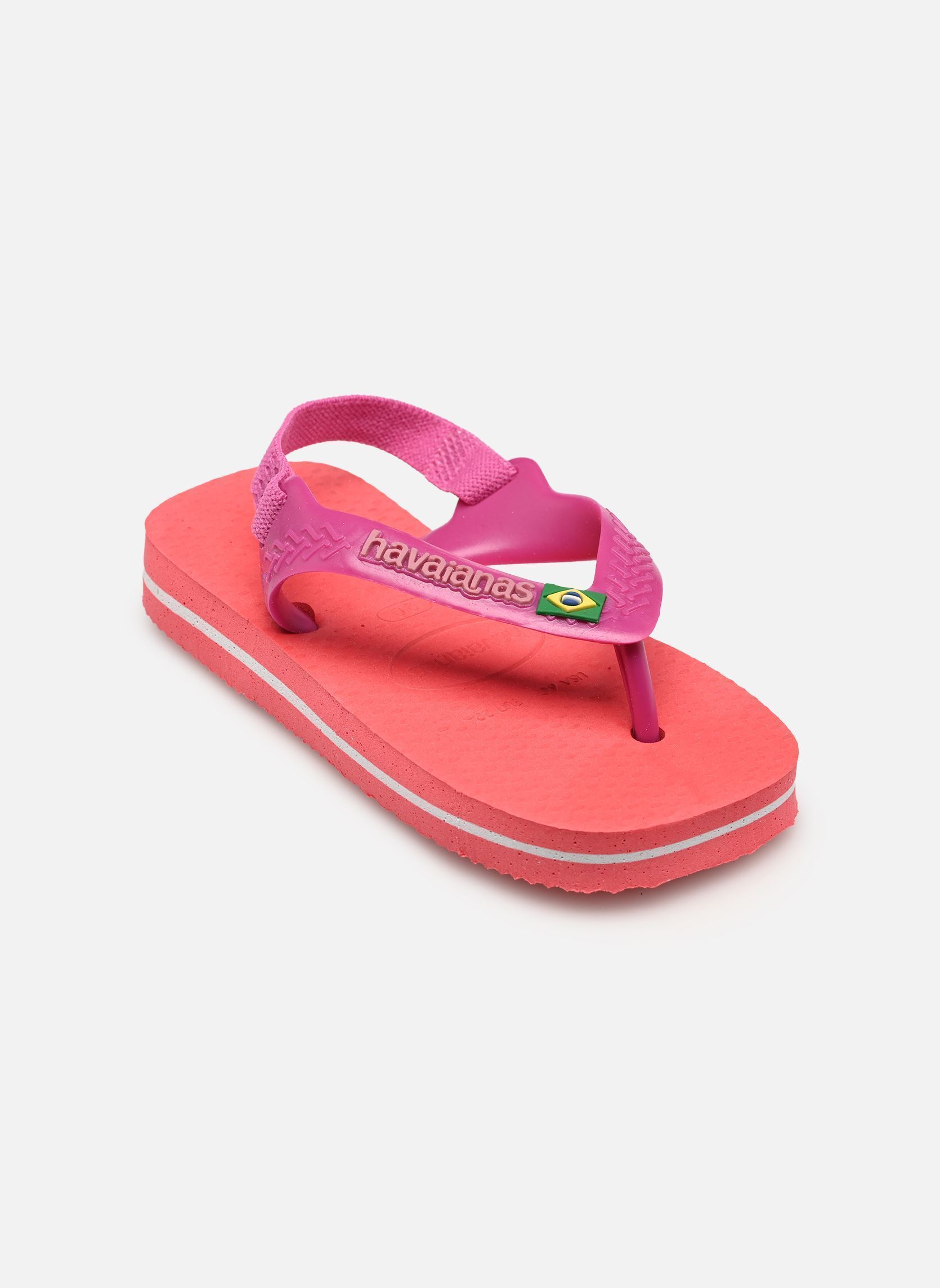 Tongs Baby Brasil Logo Li fille orange Havaianas Tongs Baby Brasil Logo Li fille orange Coral/Pink